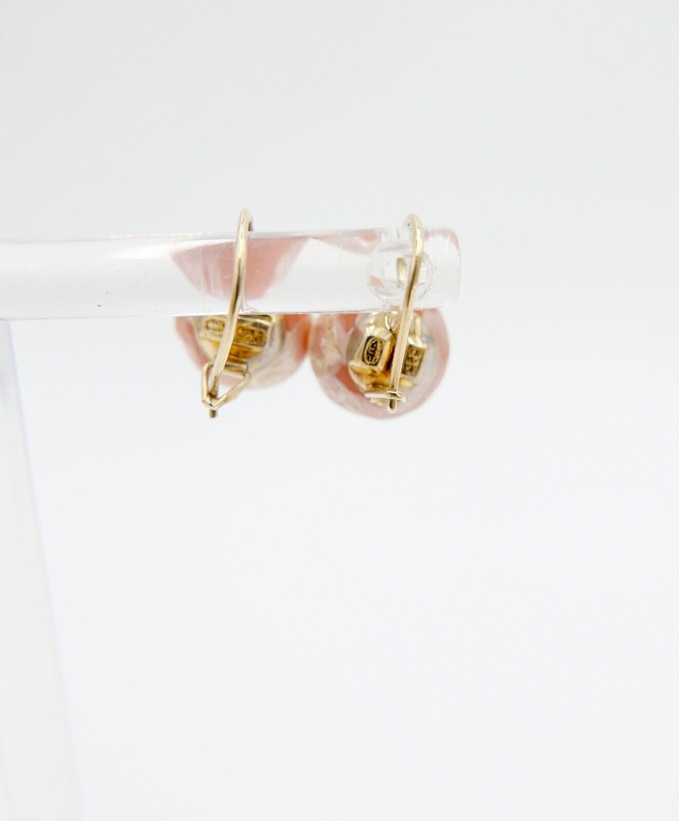 80er Jahre HP 585 / 14K Gold Ø 10mm Perlen Ohrringe Ohrclips Süsswasser Perlen - Antikhandel-Stuttgart