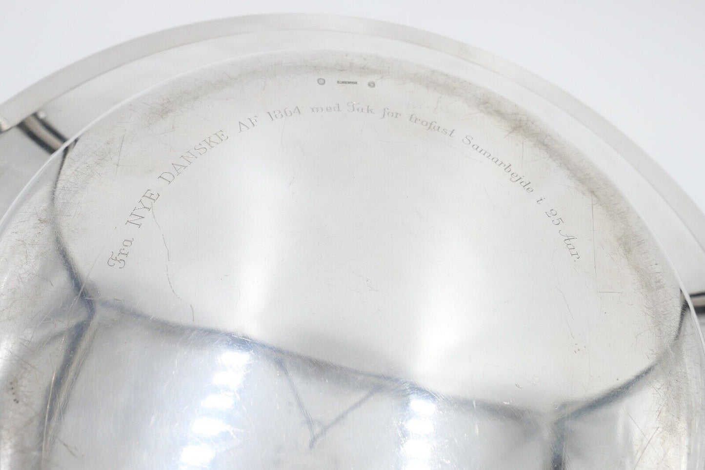 Servierplatte Johannes Siggaard Beschaumeister 826 Silber um 1940 L. Berth 1000g - Antikhandel-Stuttgart