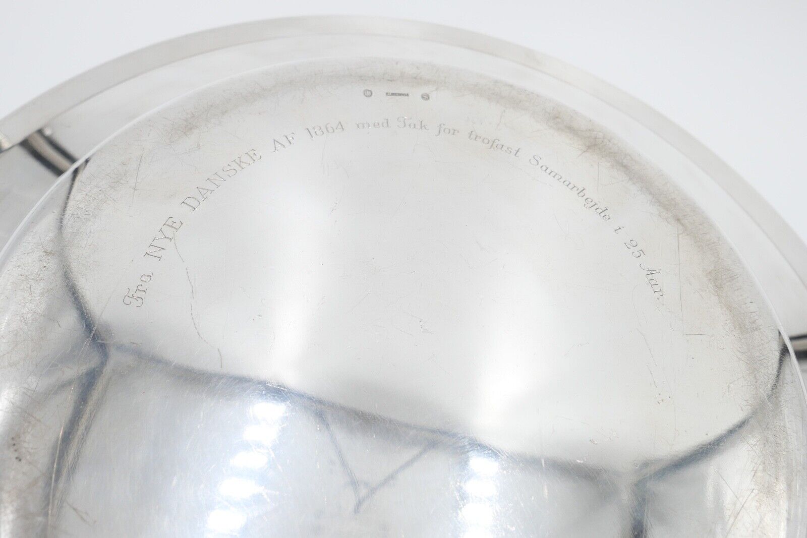 Servierplatte Johannes Siggaard Beschaumeister 826 Silber um 1940 L. Berth 1000g - Antikhandel-Stuttgart