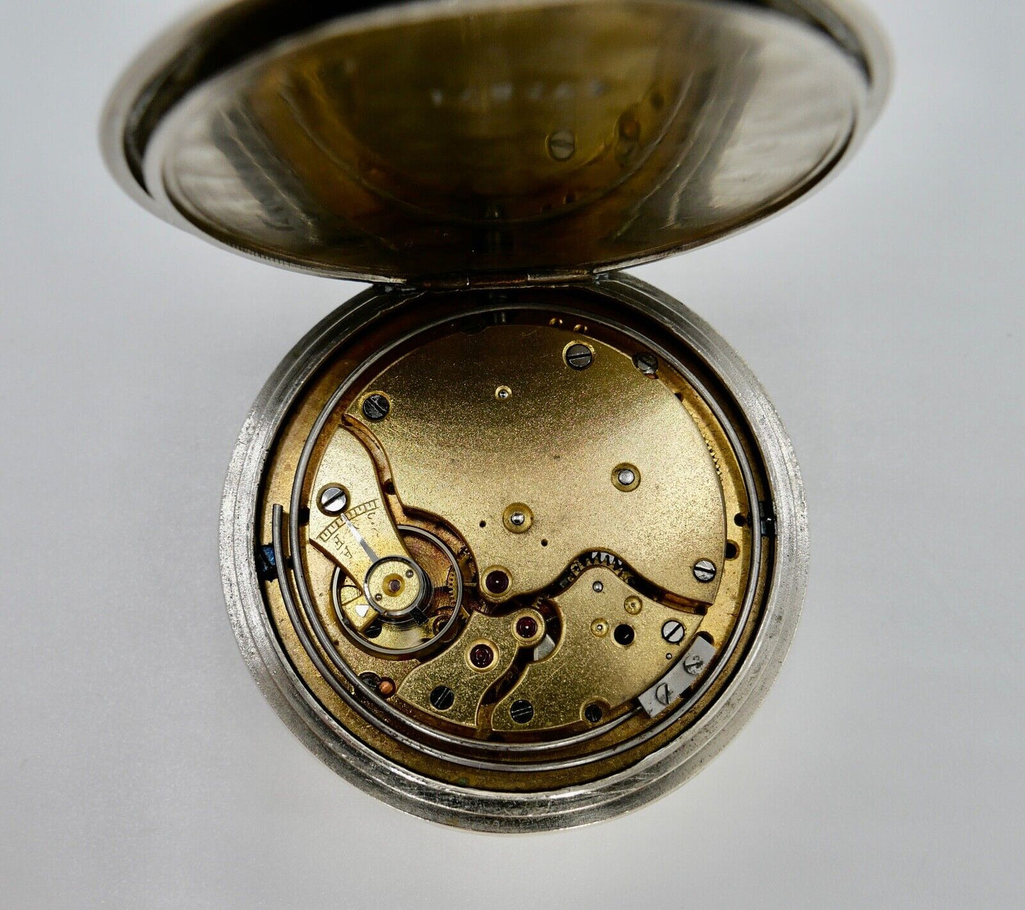 EXCELSIOR PARK Edelstahl Taschenuhr Wecker Ø 49mm sehr selten - Antikhandel-Stuttgart