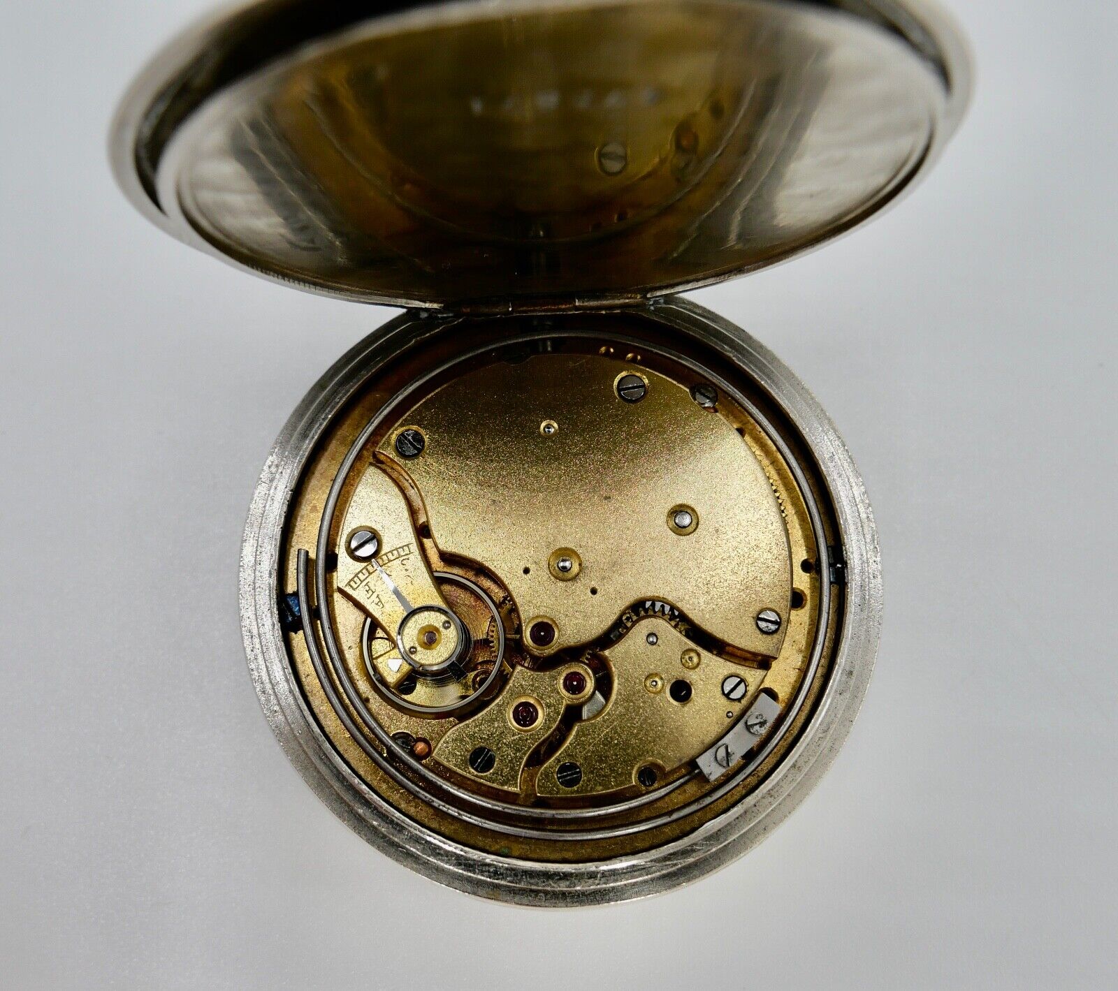 EXCELSIOR PARK Edelstahl Taschenuhr Wecker Ø 49mm sehr selten - Antikhandel-Stuttgart