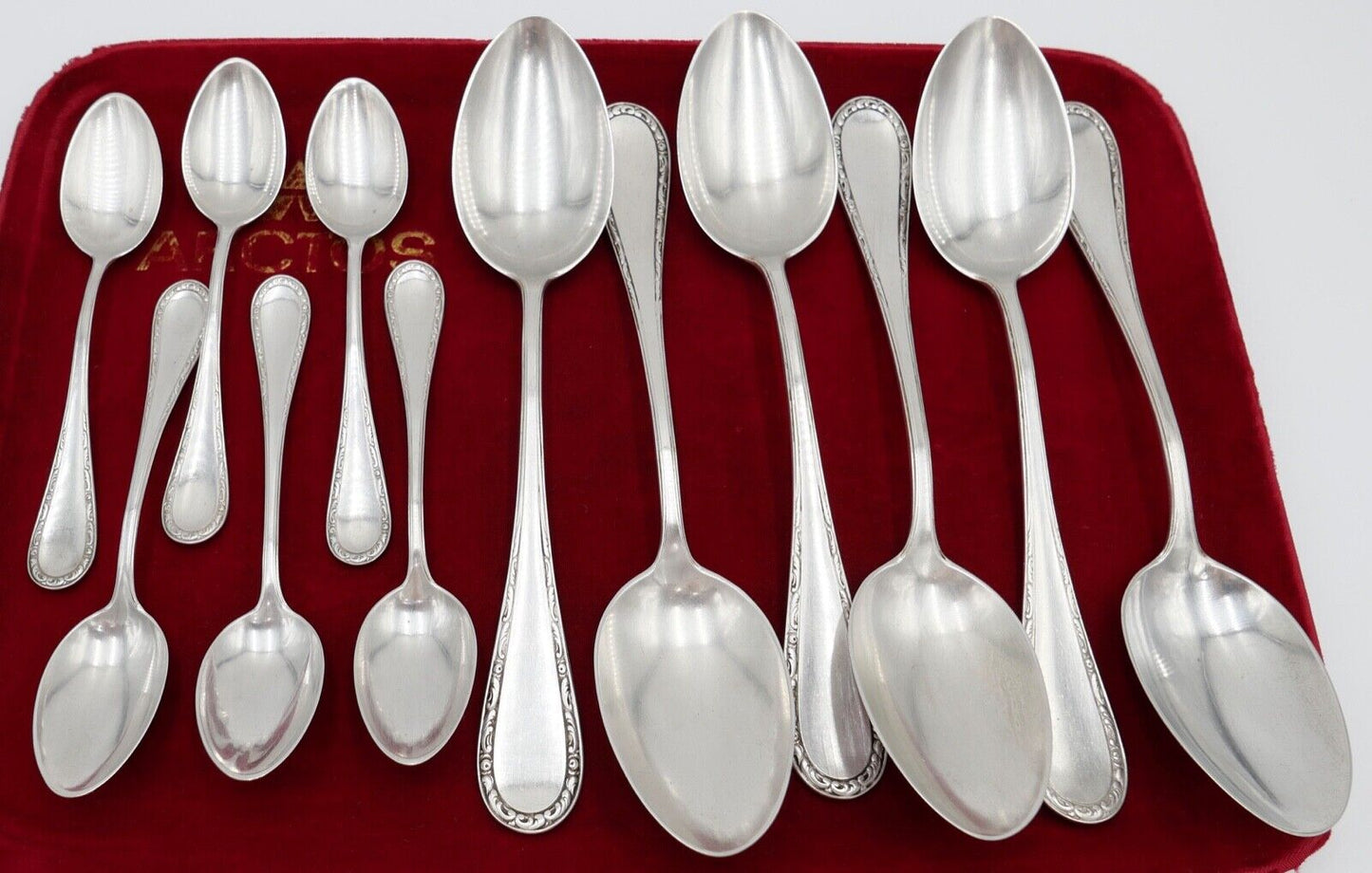 12 teilig Silberbesteck 800 ROSENTHAL Löffel silver Jugendstil cutlery Besteck - Antikhandel-Stuttgart