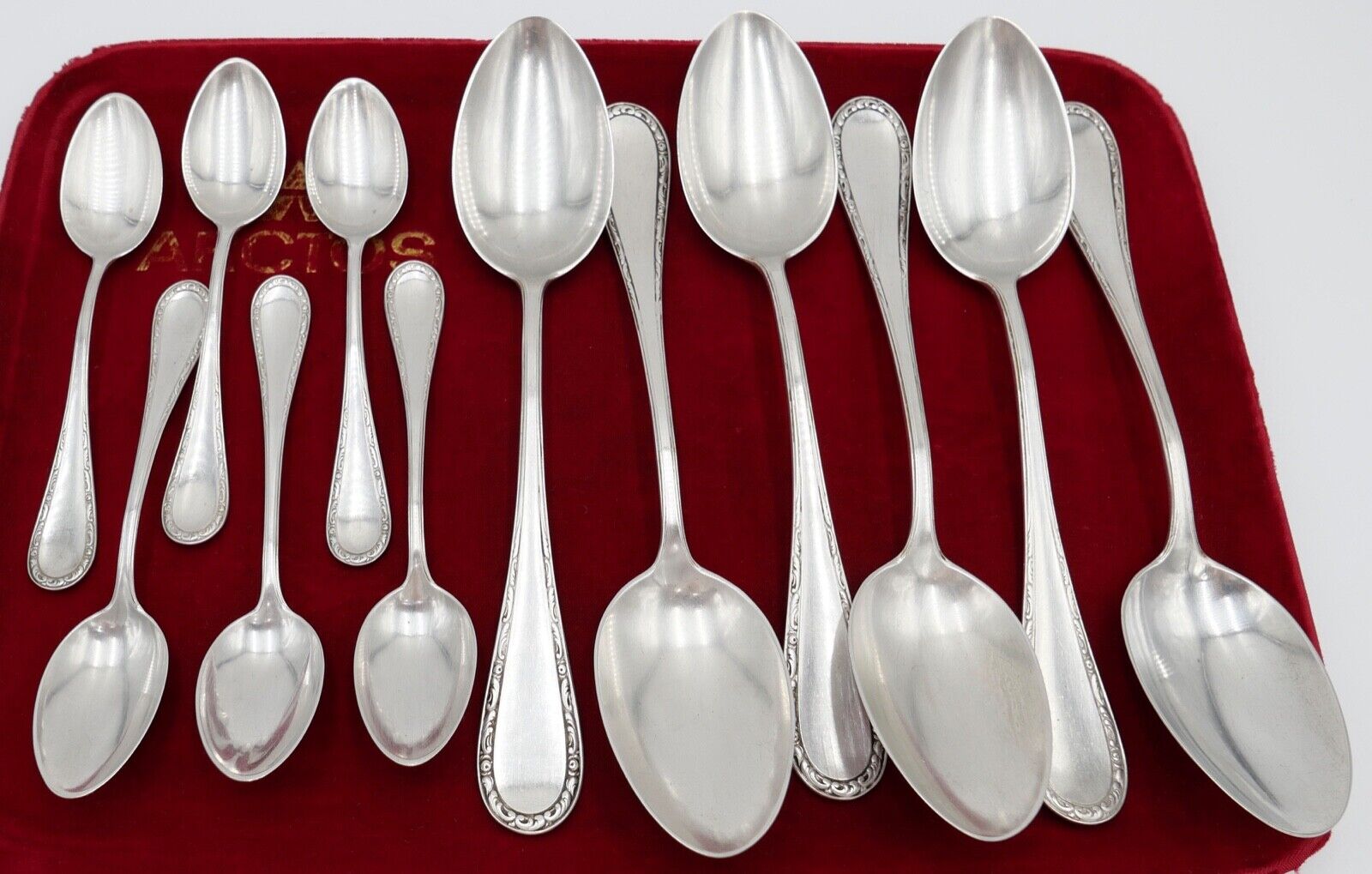 12 teilig Silberbesteck 800 ROSENTHAL Löffel silver Jugendstil cutlery Besteck - Antikhandel-Stuttgart