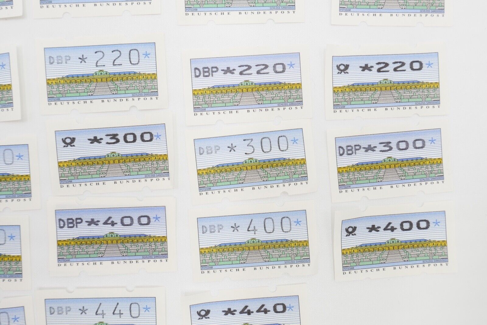 Briefmarken Bund ATM Marken der DBP diverse Beträge Pf - Antikhandel-Stuttgart