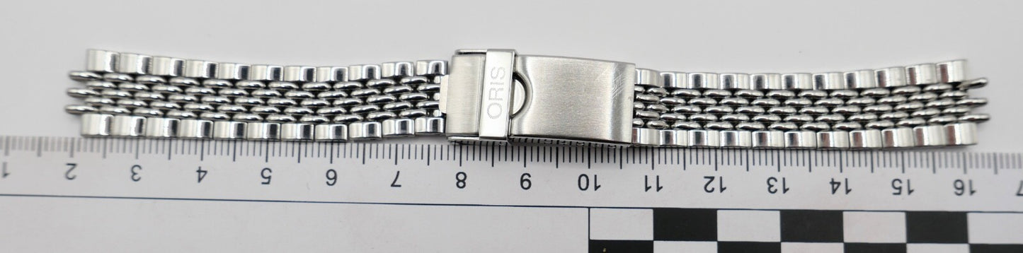 ORIS Edelstahlband Uhrenband Faltschließe 14 mm sehr guter Zustand 81439/51