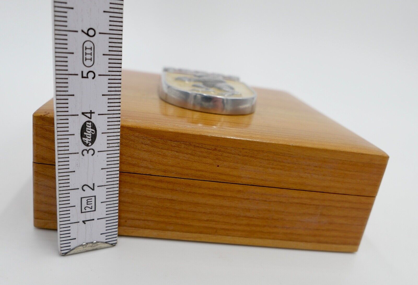 Seltene Alte Holzschatulle für Abzeichen " BERLIN " Logo Etui Schmuck 60er - Antikhandel-Stuttgart