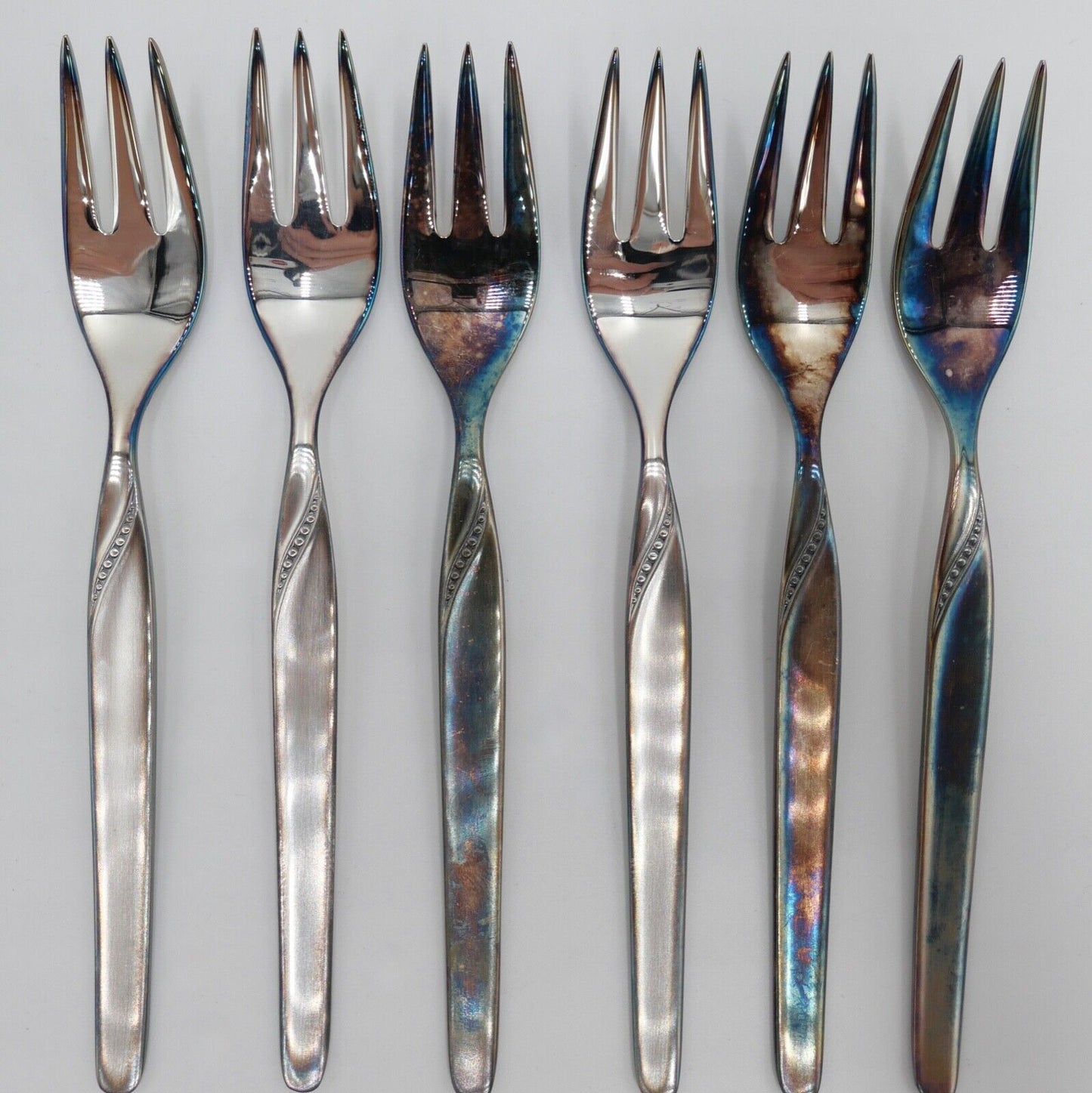 - NEU - OVP - 6 Stück AUERHAHN - BELLE EPOQUE - 90er Silber Kuchengabel - Antikhandel-Stuttgart