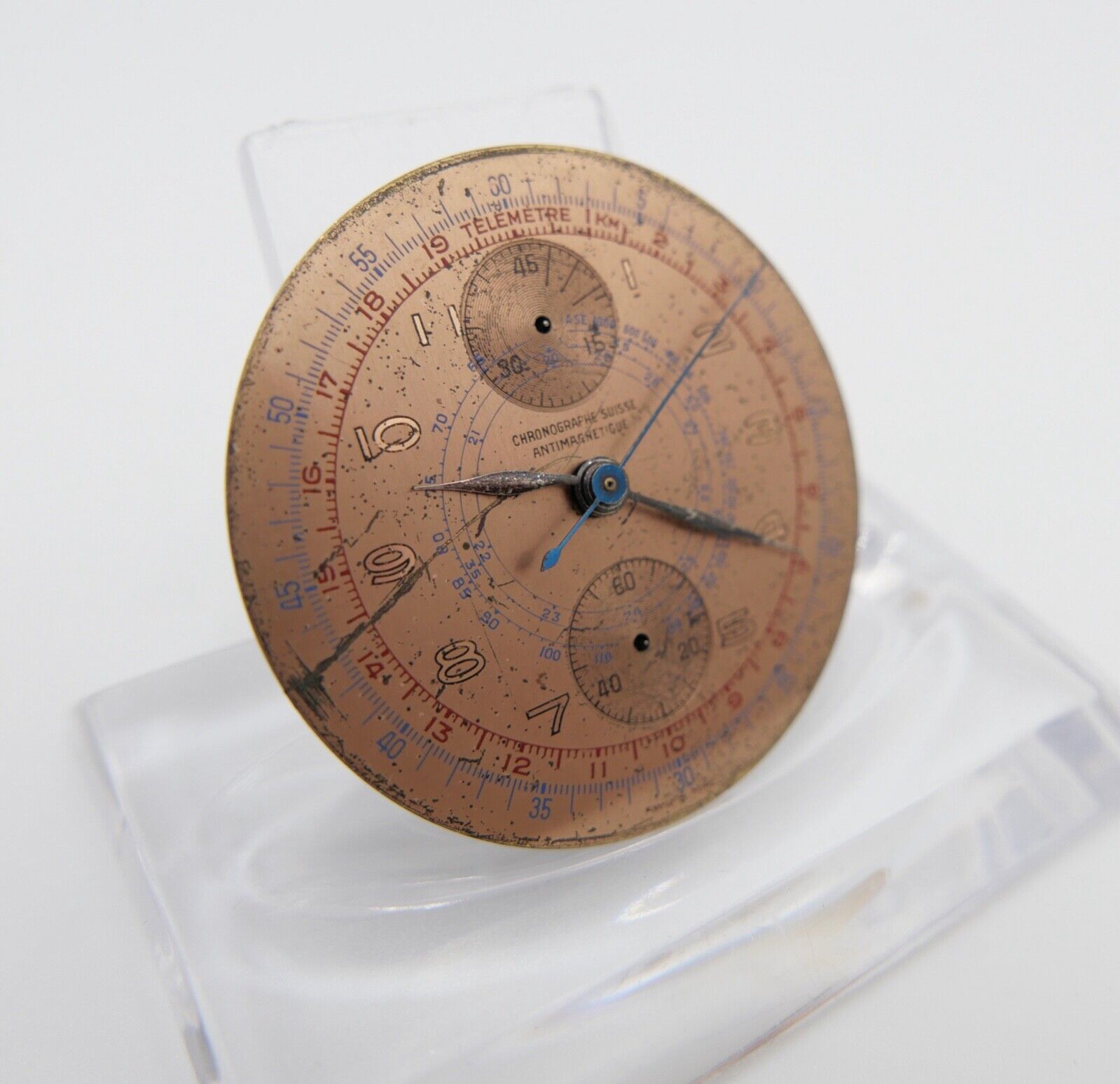 ERSATZTEIL Cal. Venus 170 Uhrwerk Ziffernblatt Chronographe Swiss Antimagnetique - Antikhandel-Stuttgart