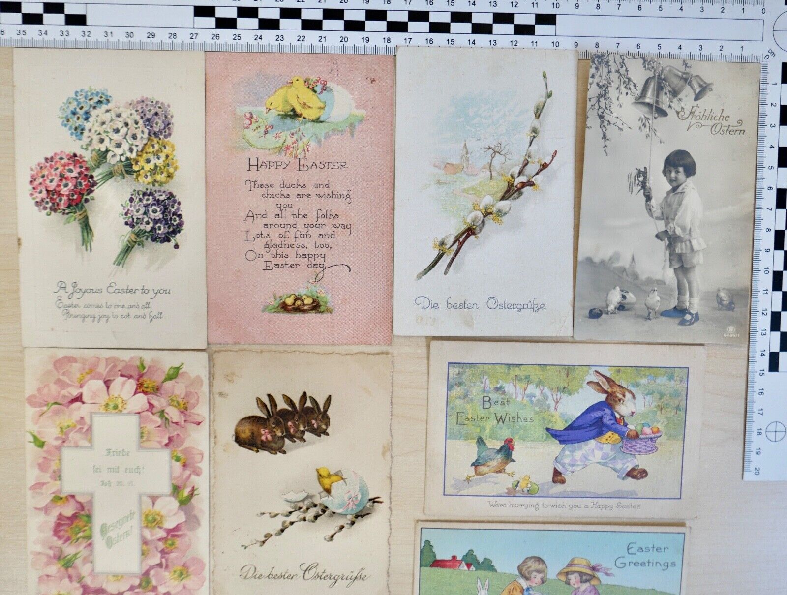 antike Ansichtskarten Postkarten Briefmarken OSTERN EASTER deutsches Reich USA - Antikhandel-Stuttgart