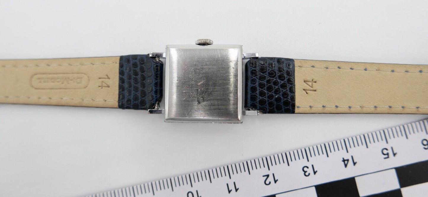 vintage 1960er Jahre LANCO 1575 Damenuhr Cal. 6630 Edelstahl mit neuem Lederband - Antikhandel-Stuttgart