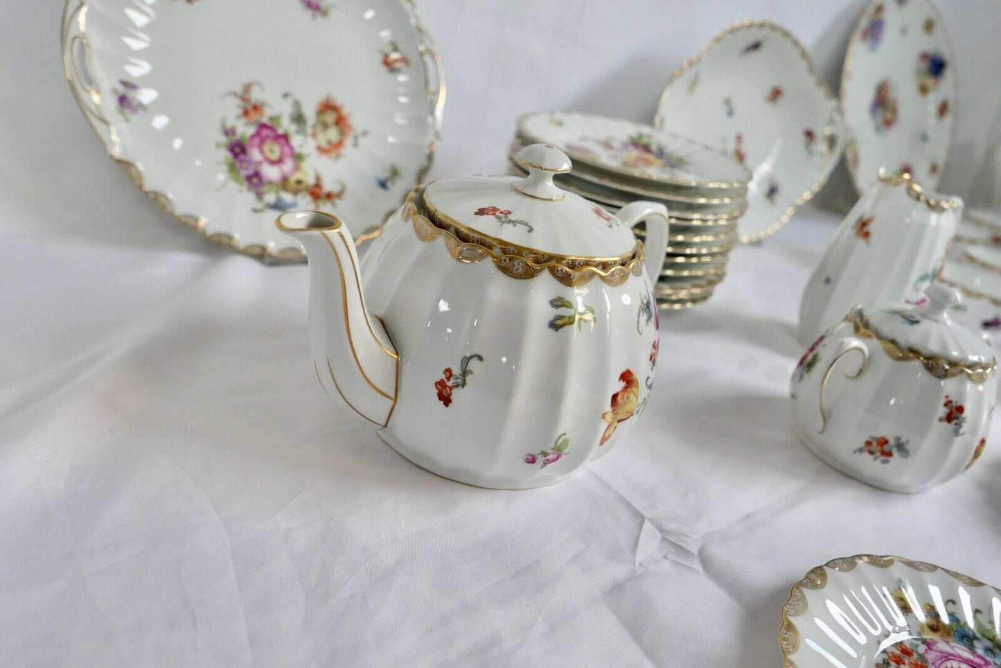 49 Tlg Kaffee Tee Service Württemberg 2188 Porzellan Bauer & Pfeiffer Schorndorf - Antikhandel-Stuttgart