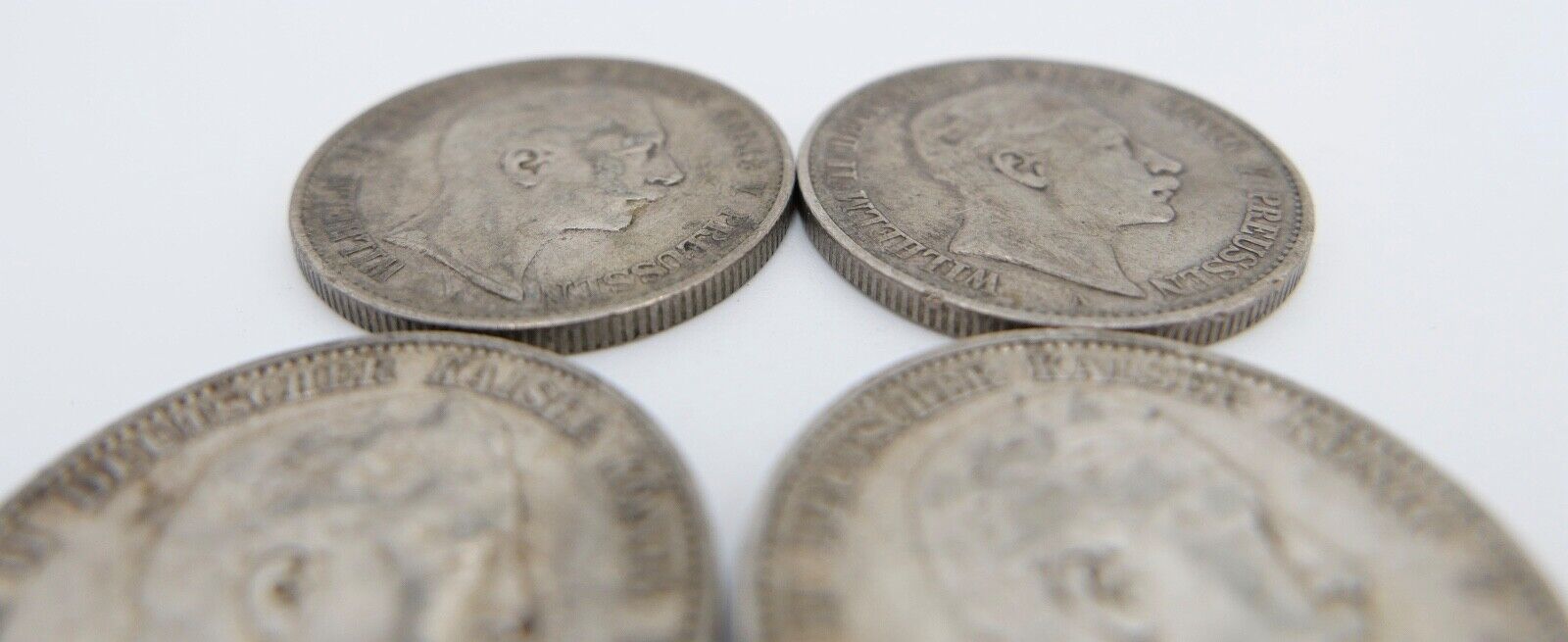 7x 2 Mark Wilhelm II Kaiser & König von Preußen Jäger J.102 - Antikhandel-Stuttgart