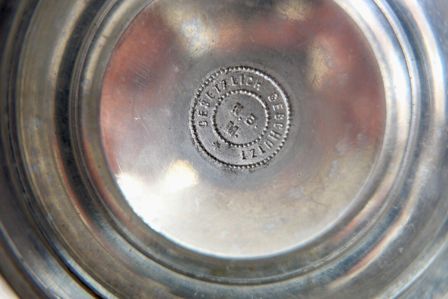 Antiker Zinnbecher Zinn Becher N.B.M Kaiserreich Kaiser Wilhelm II S.M.S. Hessen - Antikhandel-Stuttgart