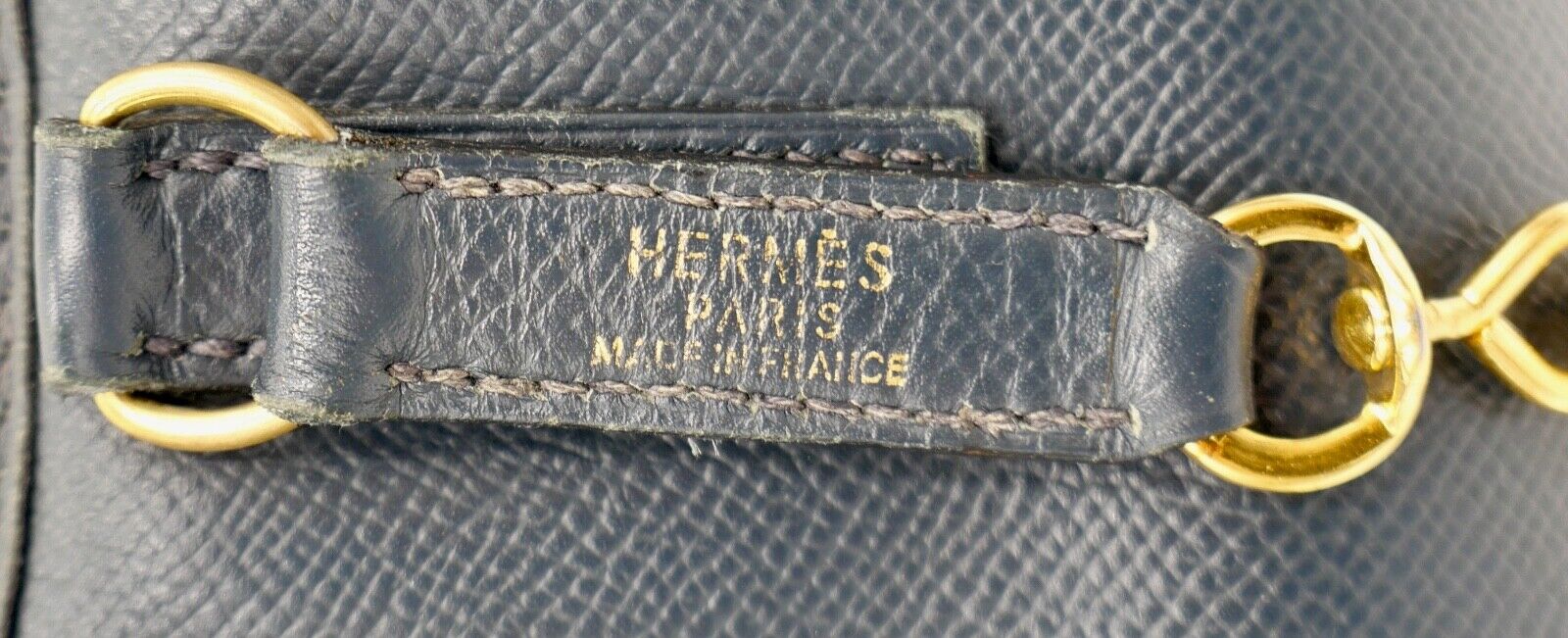 Original HERMÈS HERMES Paris Vintage Marine Blau Leder Damen Handtasche 30x30cm - Antikhandel-Stuttgart
