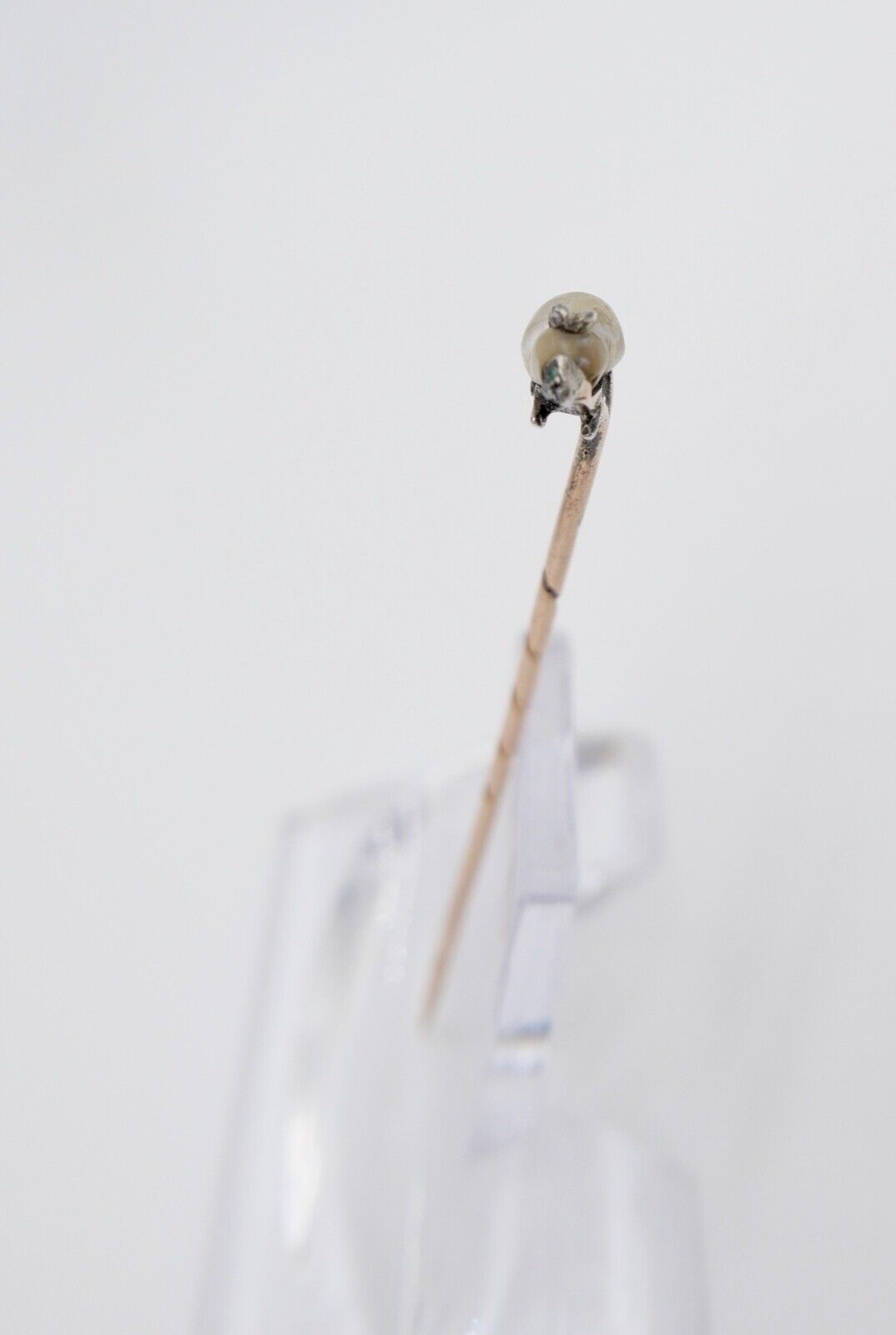 Antik Jugendstil MAUS Gold Anstecknadel Diamanten Perle 585 14K UNIKAT - Antikhandel-Stuttgart