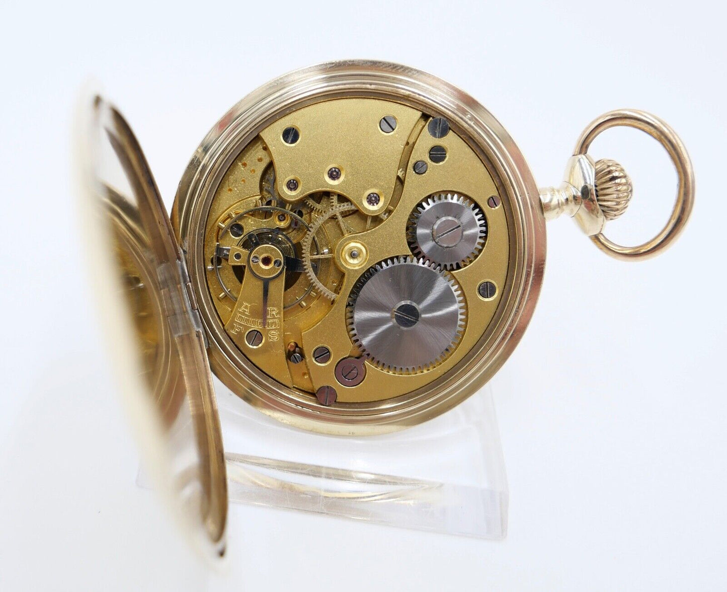 JHH J.H. Hasler & Fils 1916 - 1925 Savonette Taschenuhr 585 / 14K GOLD Ø 51mm - Antikhandel-Stuttgart