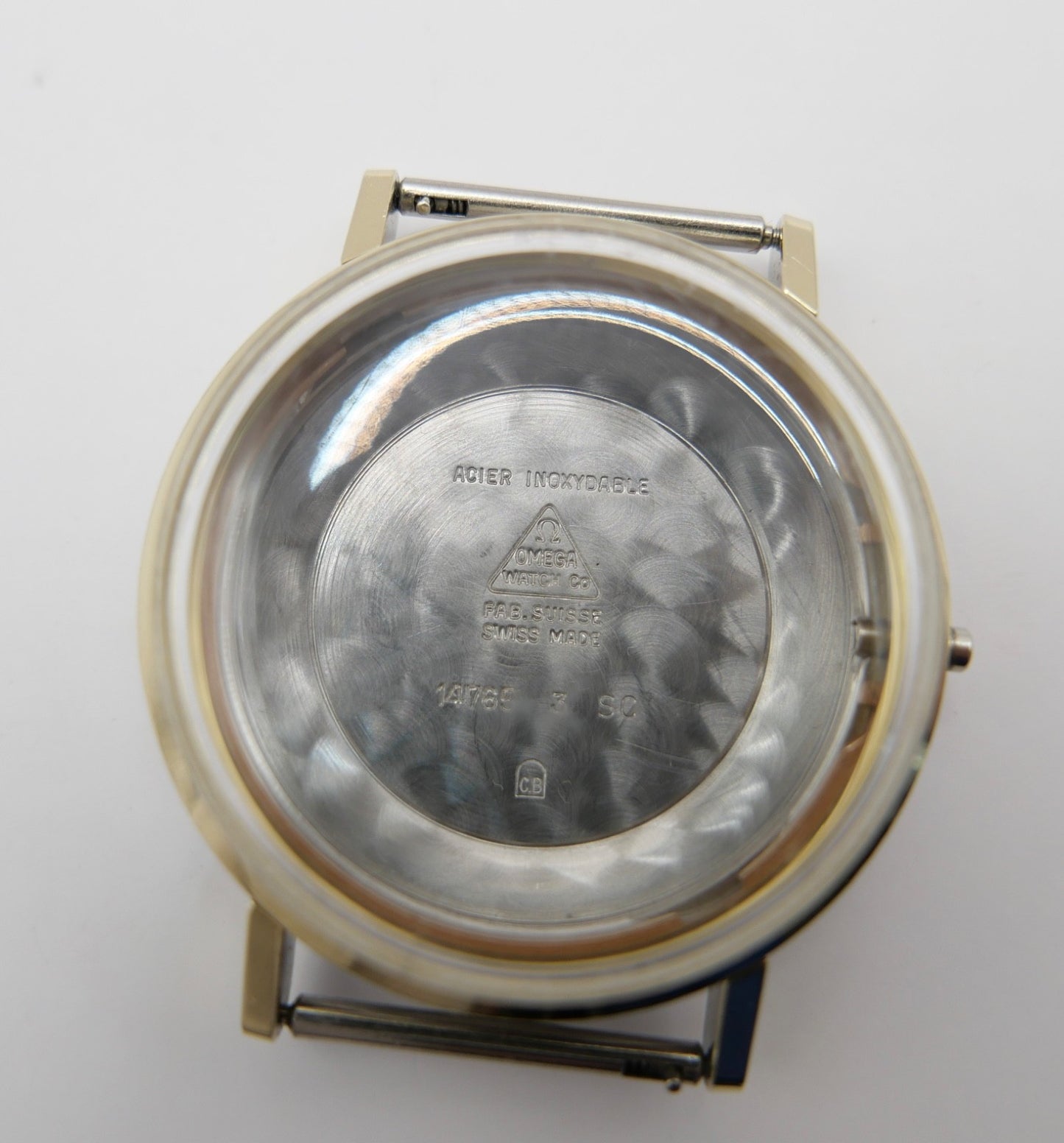 Omega Seamaster 14765 3 SC Gehäuse & Glas Ø 34mm Vergoldet Edelstahl