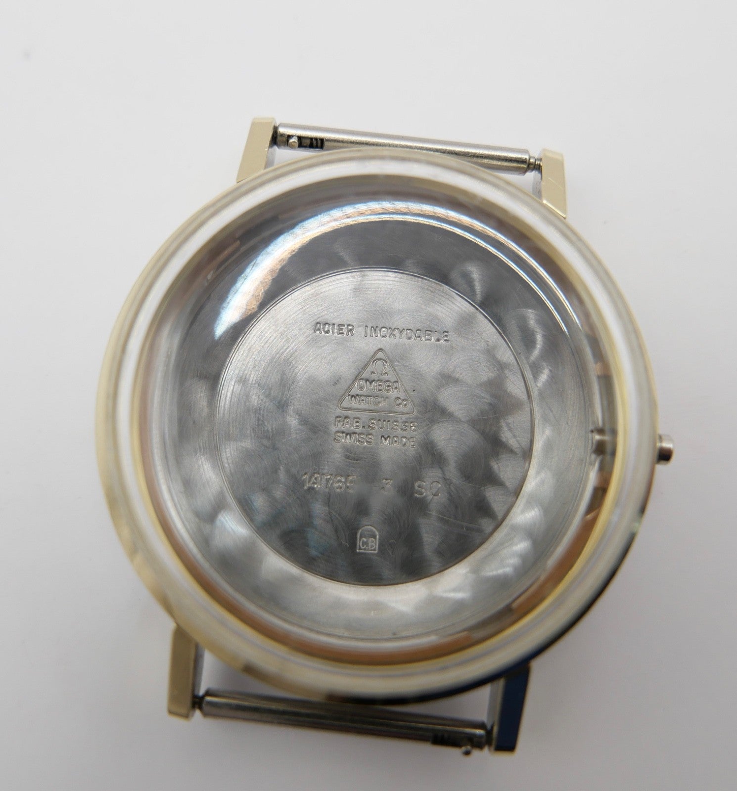 Omega Seamaster 14765 3 SC Gehäuse & Glas Ø 34mm Vergoldet Edelstahl