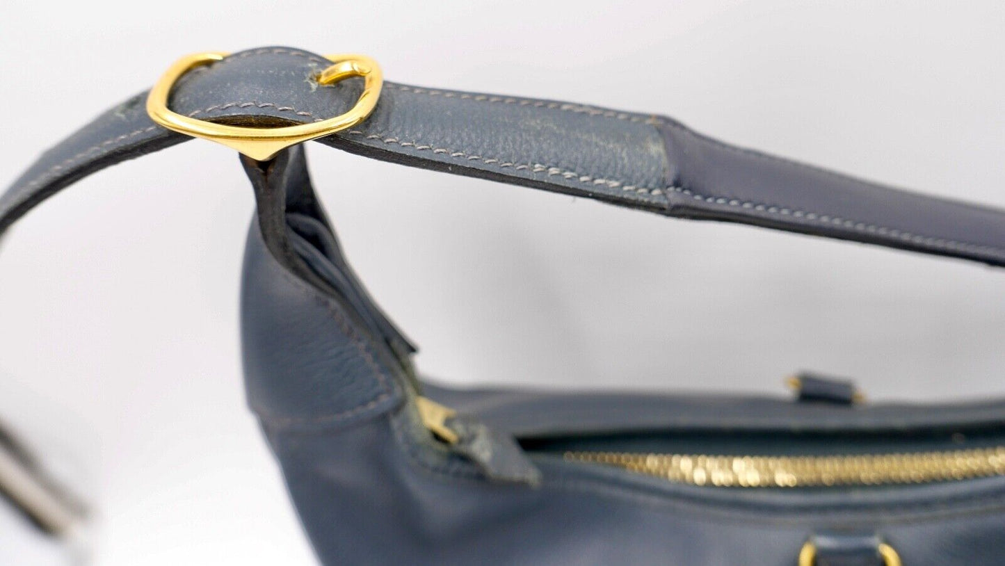 Original HERMÈS HERMES Paris Vintage Marine Blau Leder Damen Handtasche 30x30cm - Antikhandel-Stuttgart