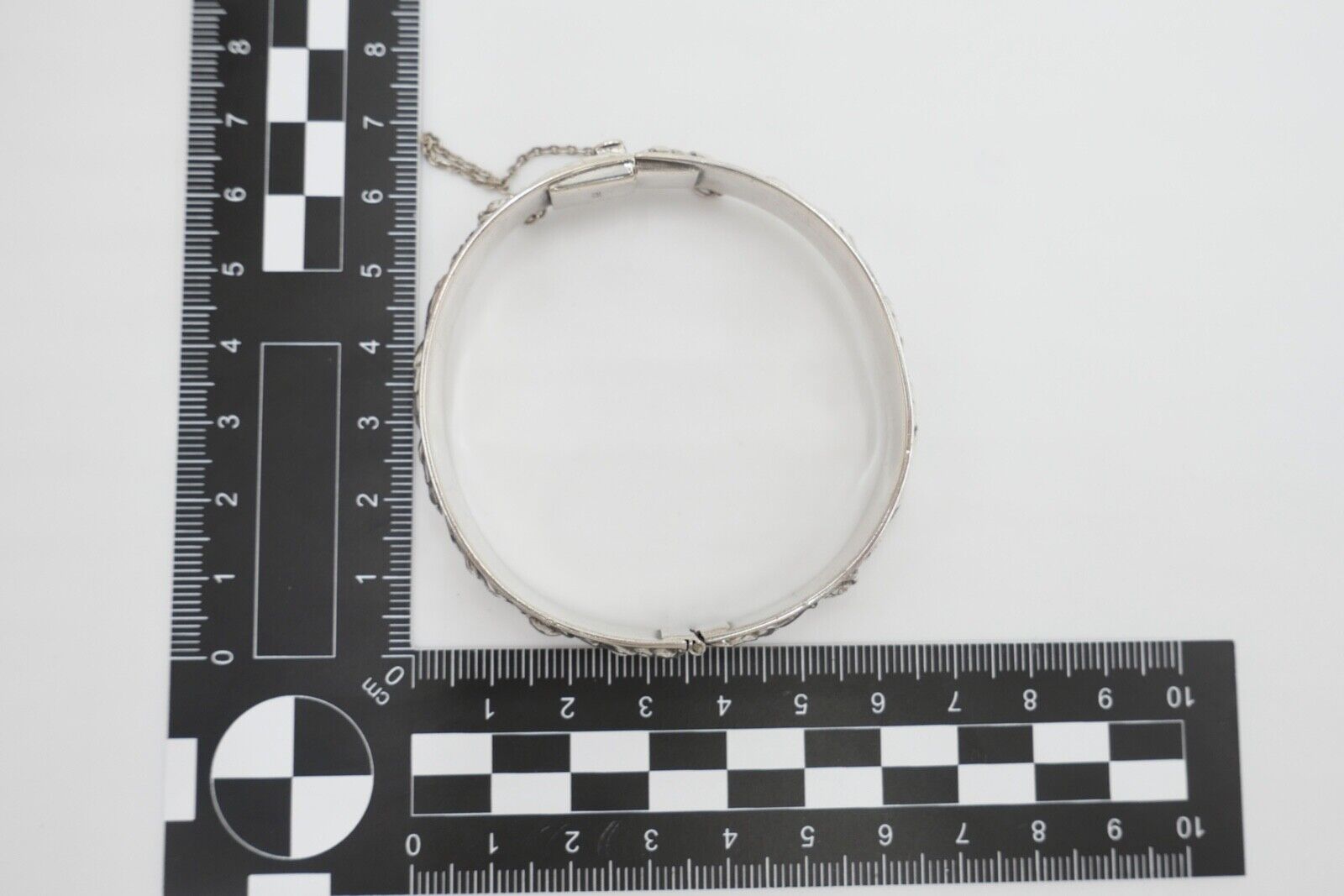 60er Jahre florales im Jugendstil Armband Silber 835 Blumendekor - Antikhandel-Stuttgart