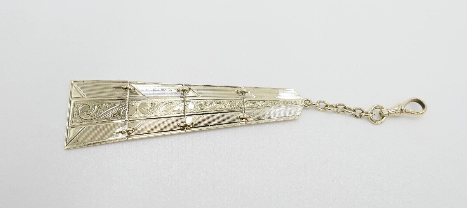 Jugendstil um 1900 antike Uhrenkette für Taschenuhr 585 / 14K Gold - Antikhandel-Stuttgart