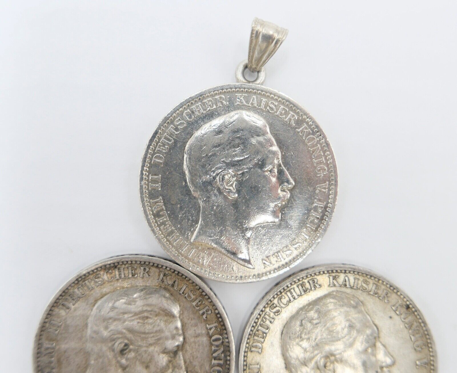 5 Stück 3 Mark 1908 Wilhelm II. Jäger J.103 Dt. Kaiserreich Silber Preussen - Antikhandel-Stuttgart