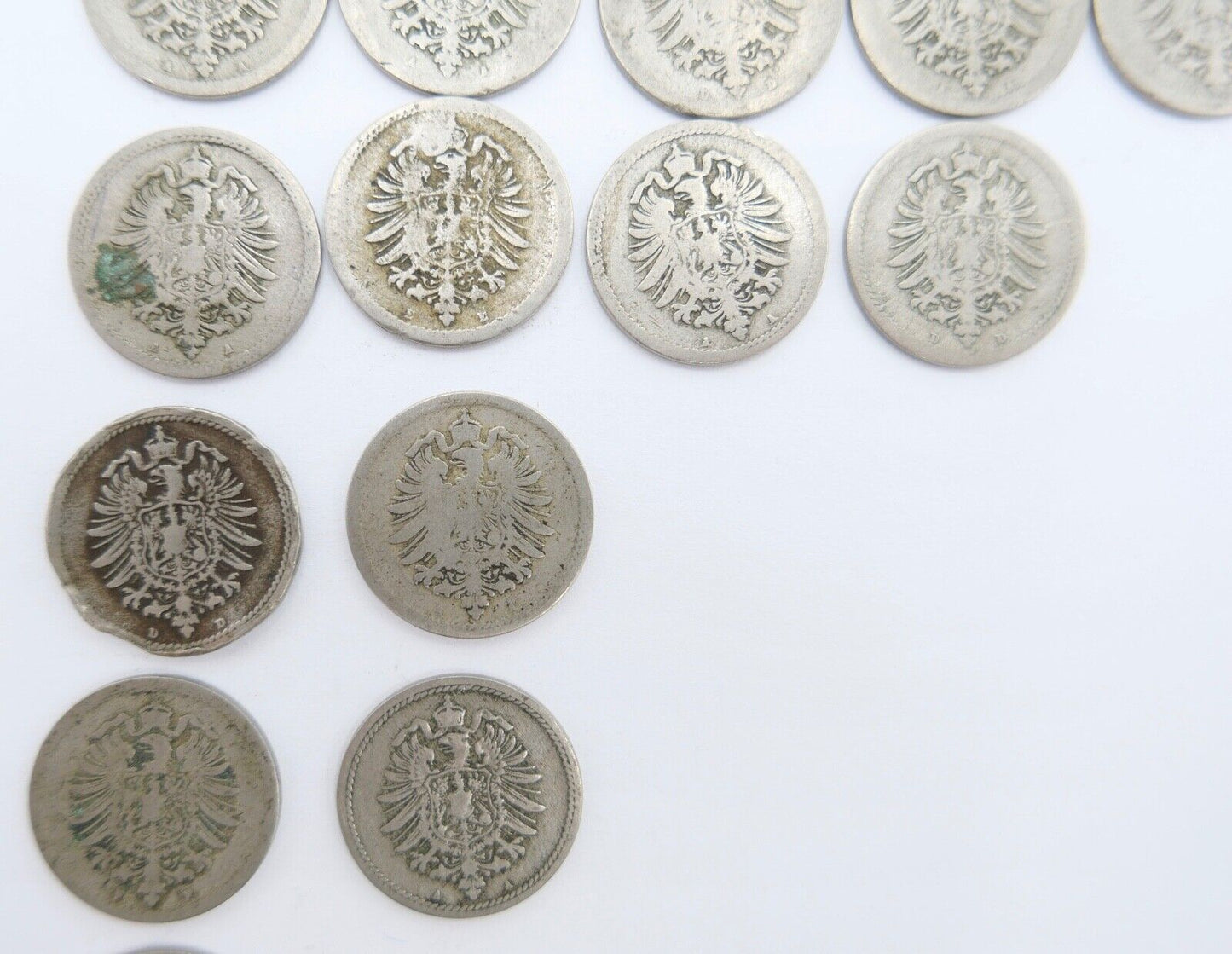 19x 5 Pfennig 1875-1889 Kaiserreich Jäger J.3 s-vz - Antikhandel-Stuttgart