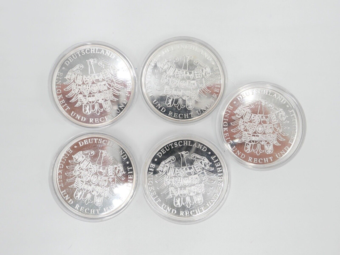5 Stück Deutsche Sonder Gedenkausgabe - Blauer Planet Erde 2016 Silber 333 - Antikhandel-Stuttgart
