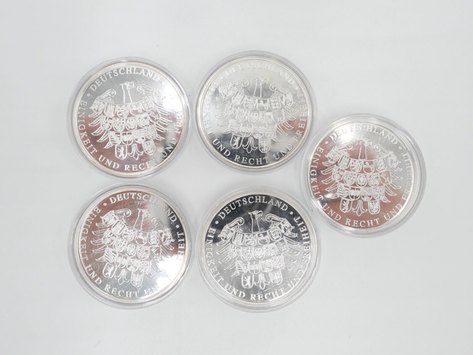 5 Stück Deutsche Sonder Gedenkausgabe - Blauer Planet Erde 2016 Silber 333 - Antikhandel-Stuttgart