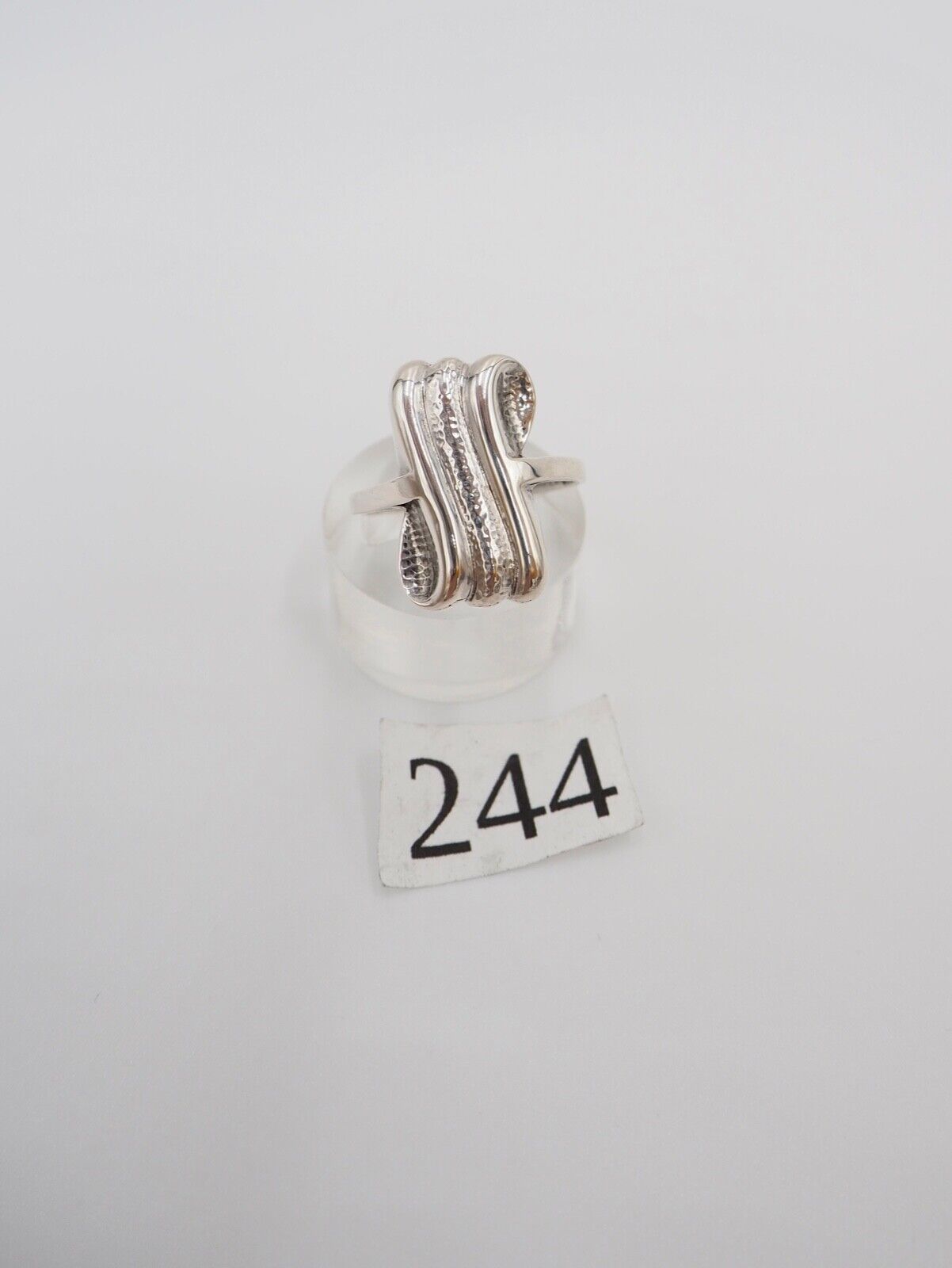 vintage 70er Jahre Wellen Damenring Silber 835 Gr. 57 - Antikhandel-Stuttgart