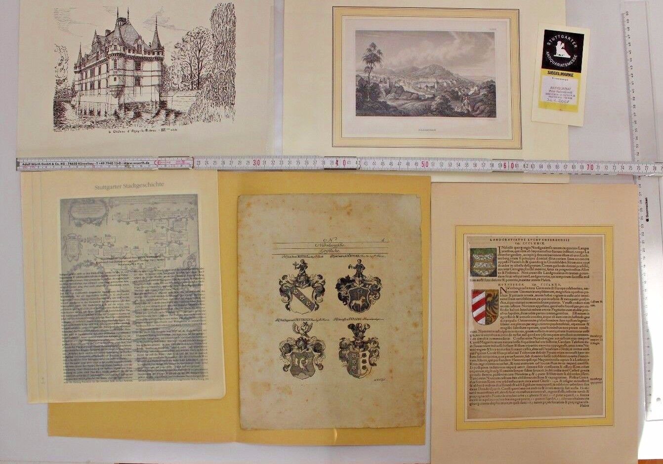 Antike Schriften Geistliche Stammbaum Nürnberg Carlsbad Druck Zeitschrift Posten - Antikhandel-Stuttgart