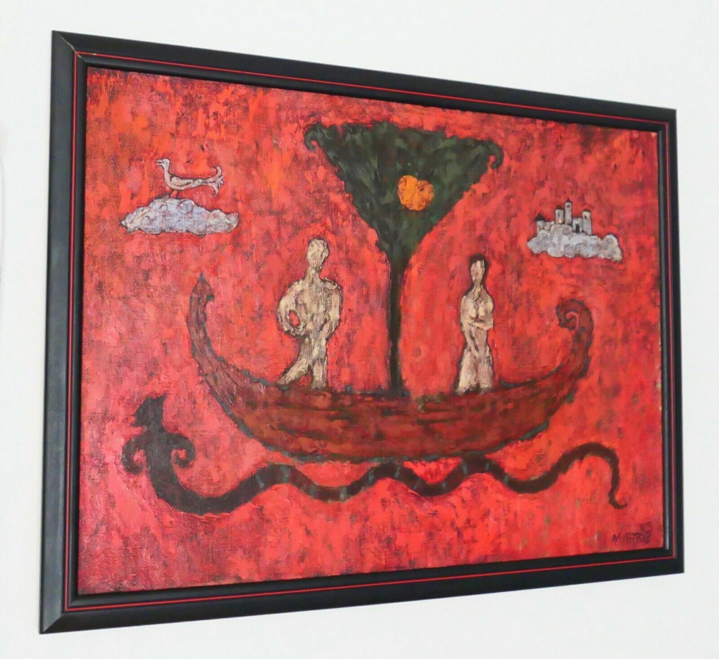 D. Muratow Muratov Adam und Eva Bild Gemälde Kunst Öl auf Leinwand - Antikhandel-Stuttgart