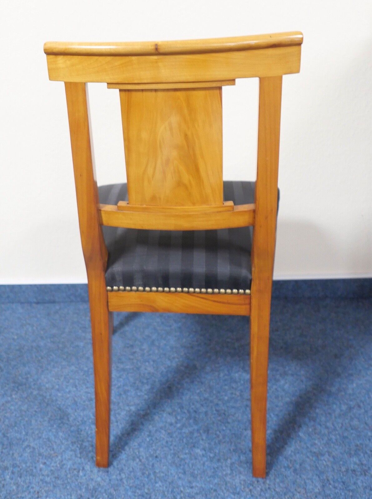 NEUwertig Original Biedermeier um 1820 Holzstuhl Stuhl Sessel Mohair Kirschbaum - Antikhandel-Stuttgart