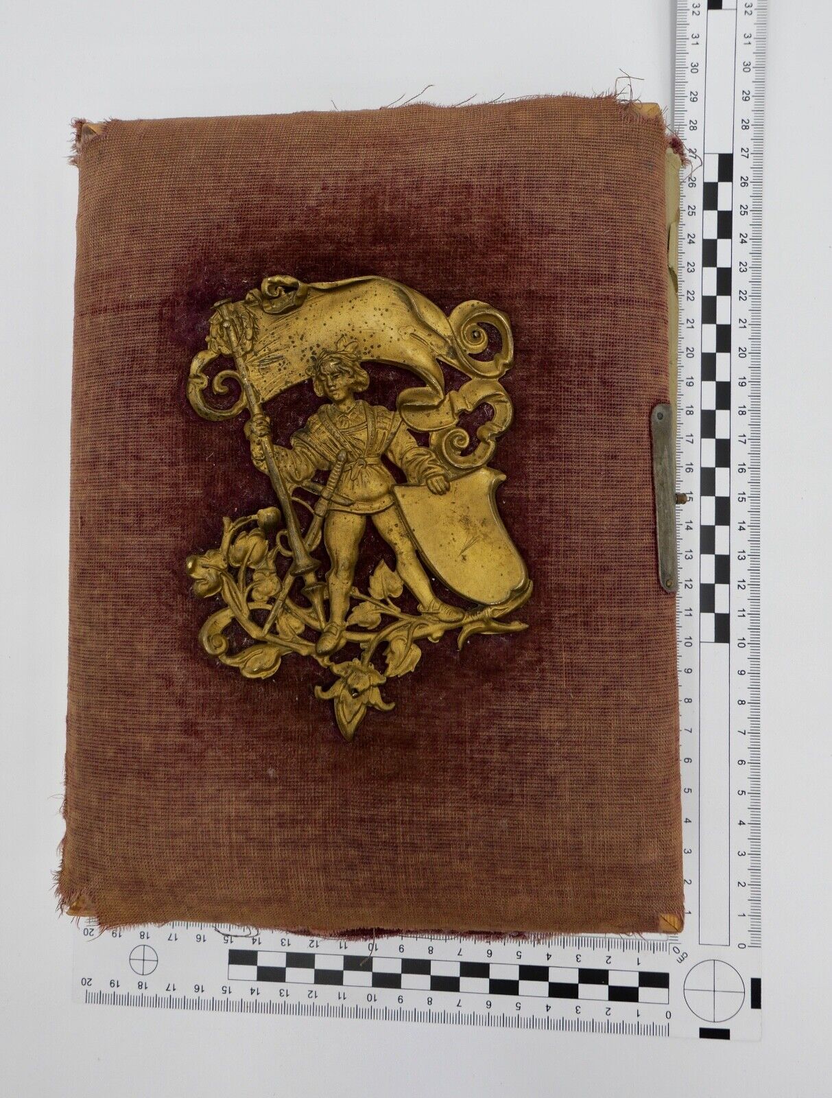 Antikes Fotoalbum Stoff inkl. Fotos Militaria Soldaten & Familien Portrait 1900 - Antikhandel-Stuttgart