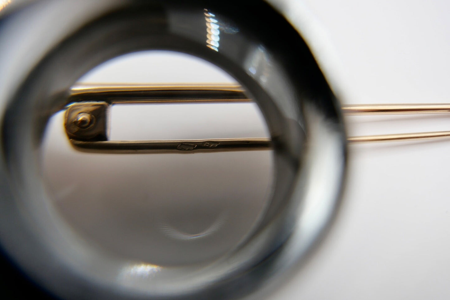 seltene große antike Rotgold Anstecknadel mit Koralle 585 Österreich