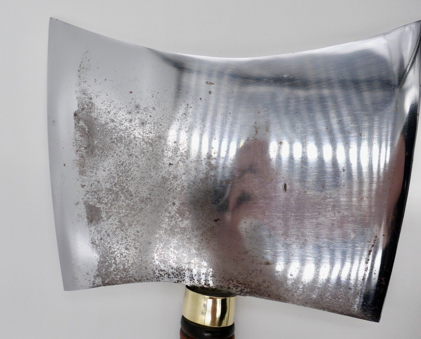 altes Fleischerbeil Metzgerbeil Doppelspalter H. AILE STUTTGART BAD CANNSTATT - Antikhandel-Stuttgart