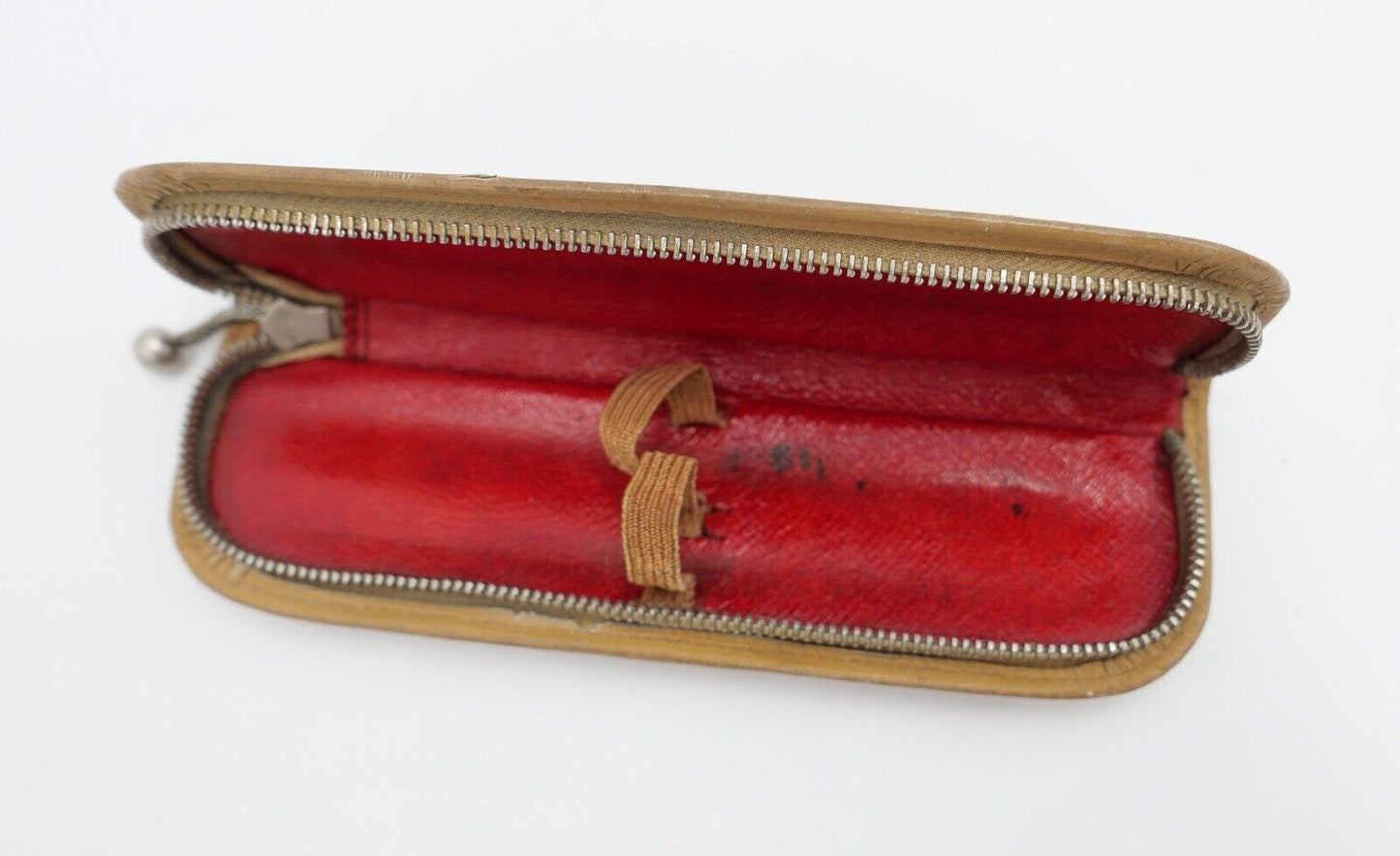 vintage MONTBLANC Leder Etui innen rot für 2 Kugelschreiber / Stifte - Antikhandel-Stuttgart