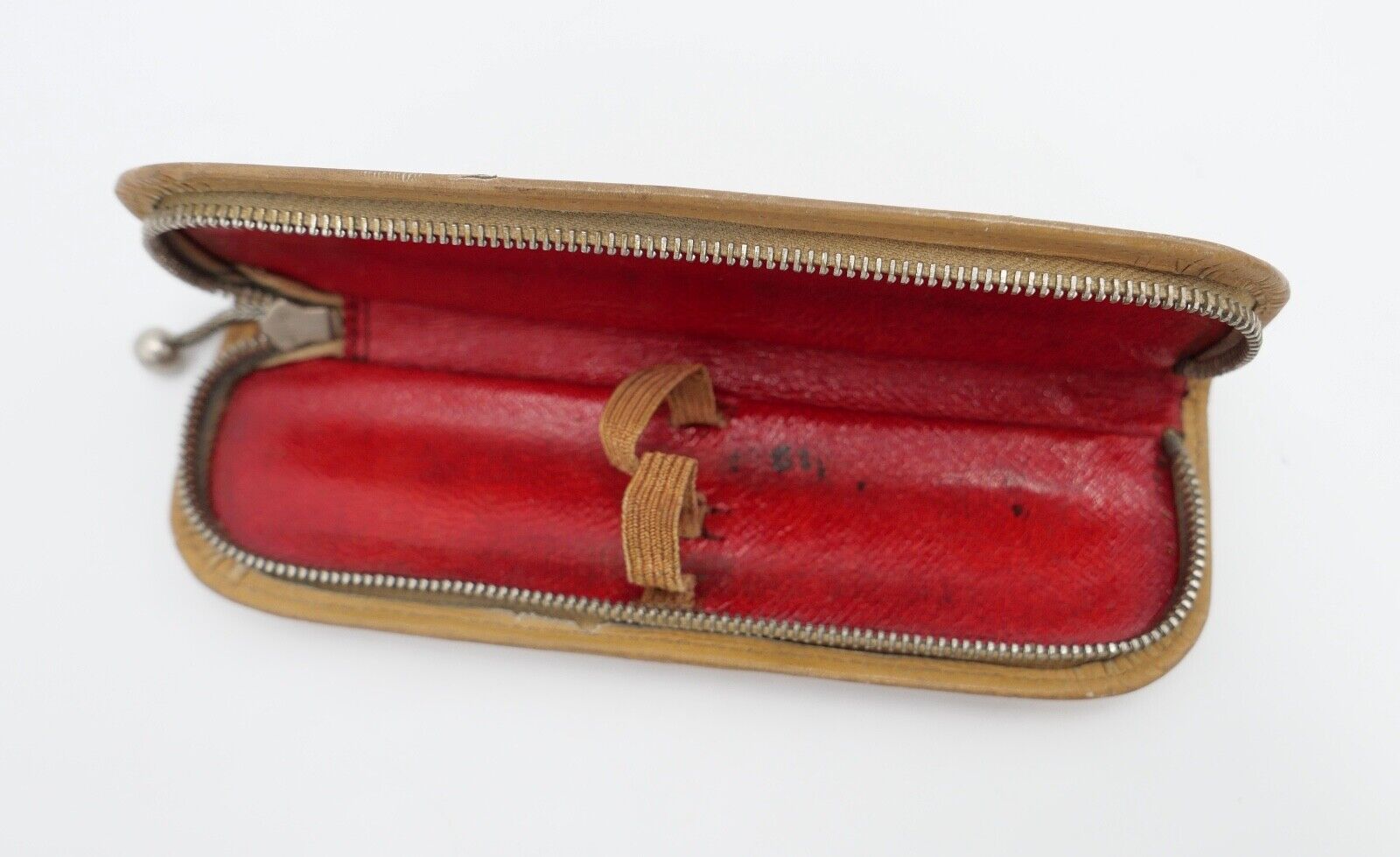 vintage MONTBLANC Leder Etui innen rot für 2 Kugelschreiber / Stifte - Antikhandel-Stuttgart