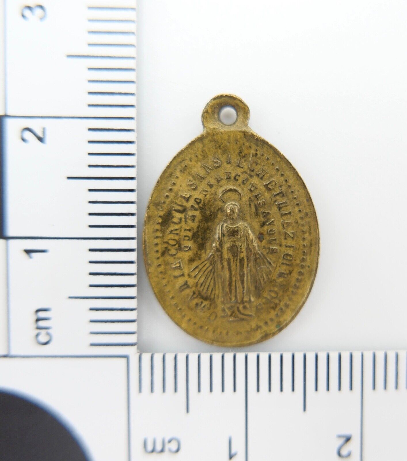 seltene alte antike Wallfahrtsmedaille religiöser christlicher Anhänger - Antikhandel-Stuttgart