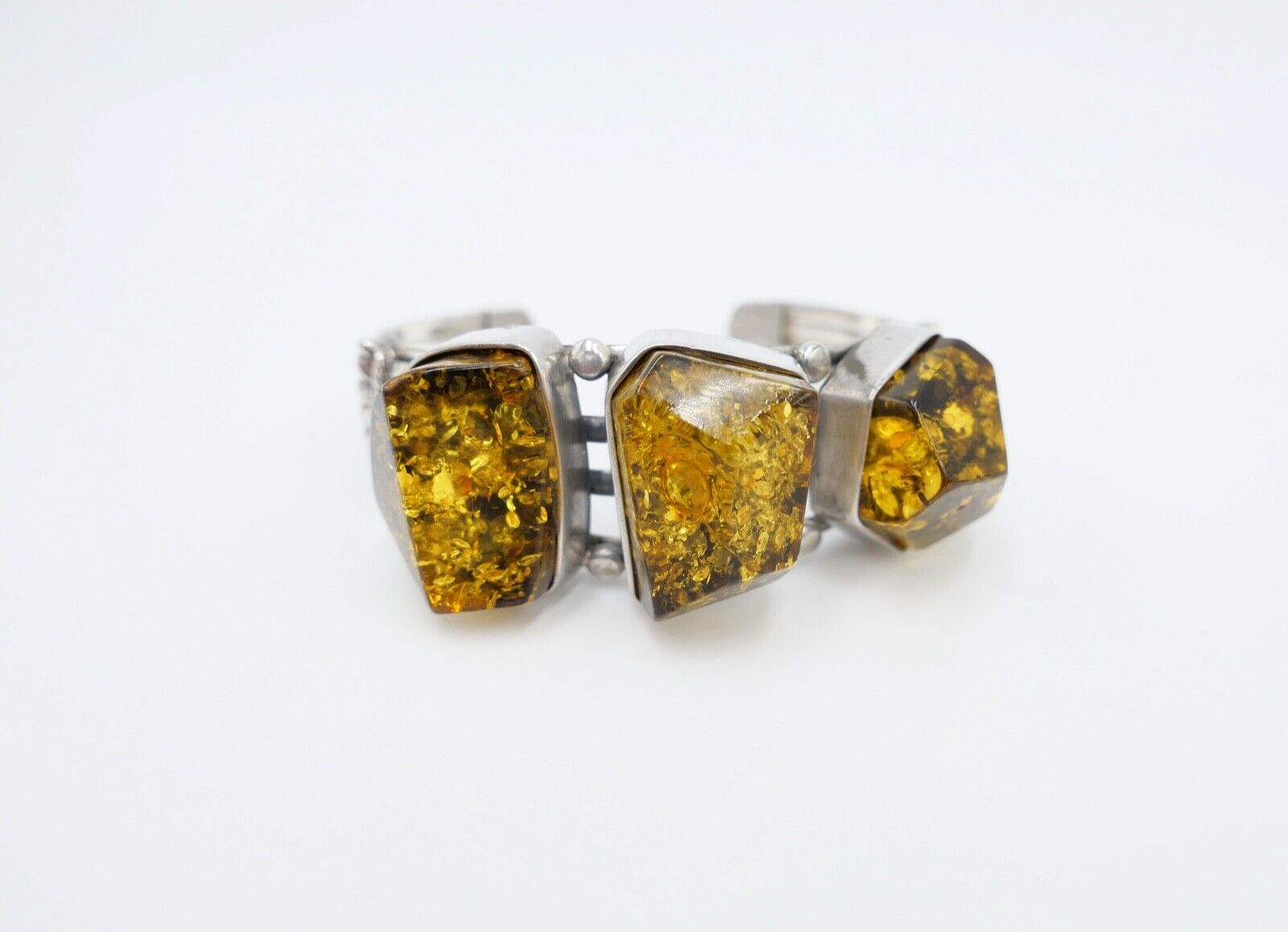 Silber 925 Bernstein Armband Armreif Sterlingsilber - Antikhandel-Stuttgart