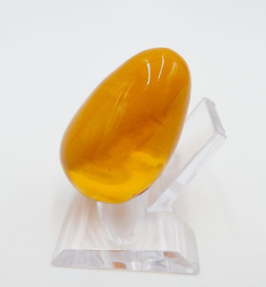 Bernstein butterscotch 19,2 Gramm Egg Ei Ø 43x28 mm - Antikhandel-Stuttgart