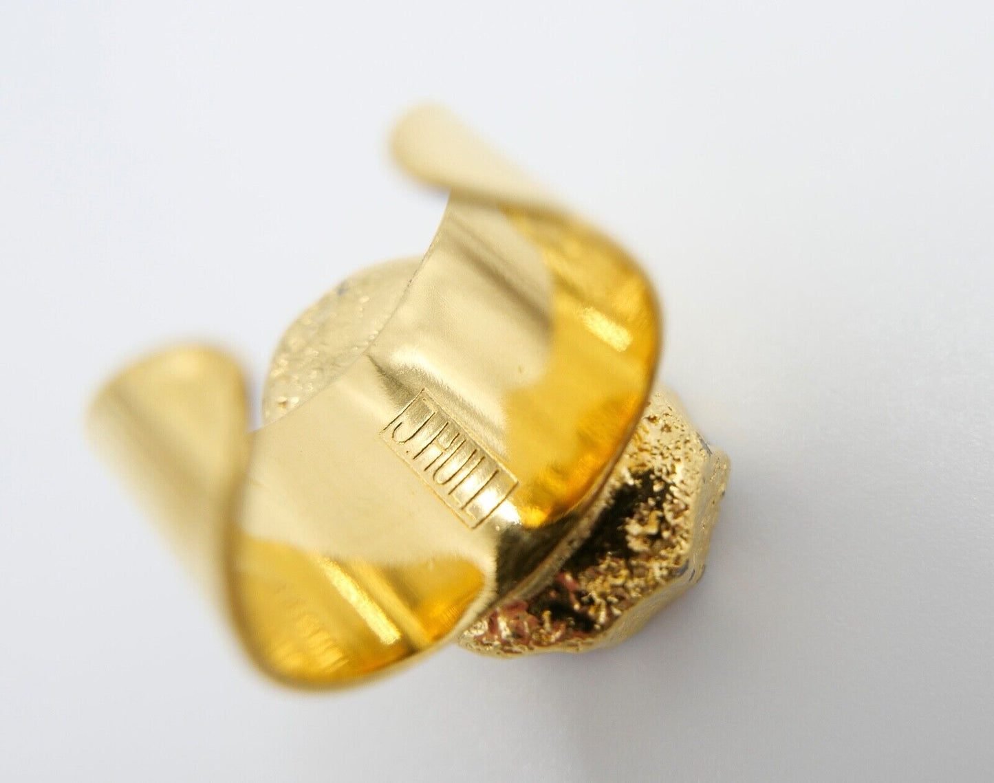 J. Hull - Jacob Hull Ring vergoldet mit Tigerauge - Antikhandel-Stuttgart