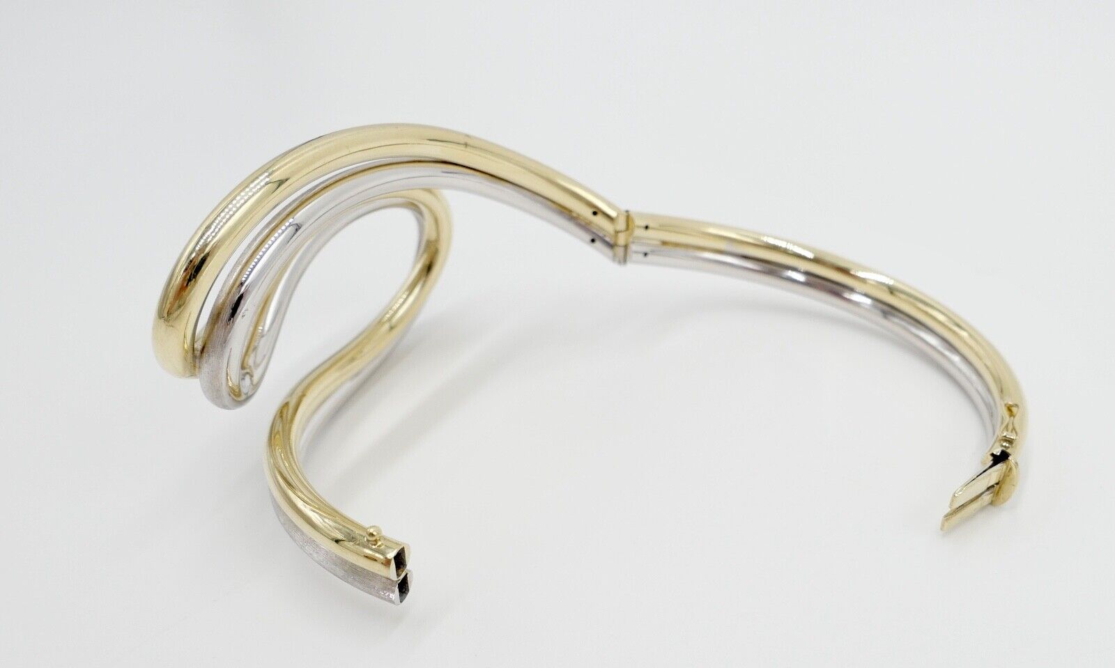 70er Jahre Kollmar & Jourdan Pforzheim Armband Armspange Gold Bicolor 585 / 14K - Antikhandel-Stuttgart