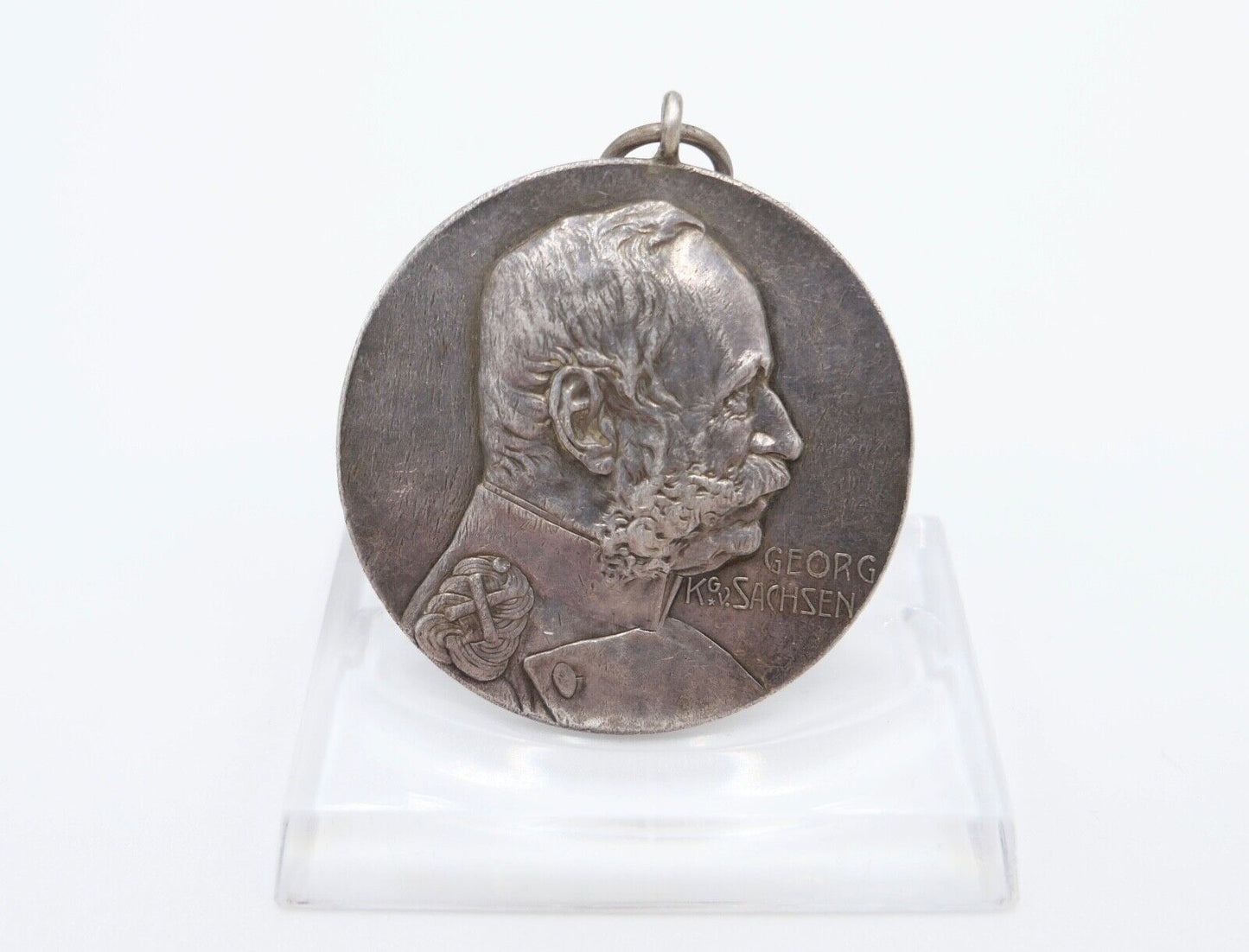 Medaille Bundesschiessen 1904 Chemnitz Lauer Nürnberg Silber 990 Georg KVG Sachs - Antikhandel-Stuttgart