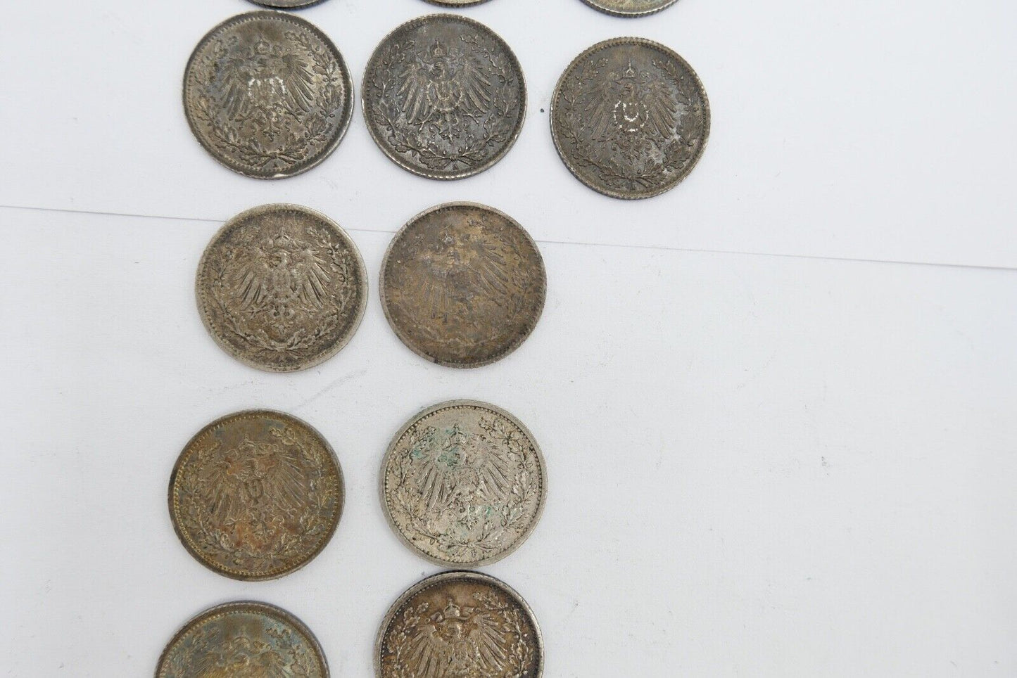 52x 1/2 Mark Jäger 16 / J.16 Silber 1905-1919 A D E F G ss-stg - Antikhandel-Stuttgart