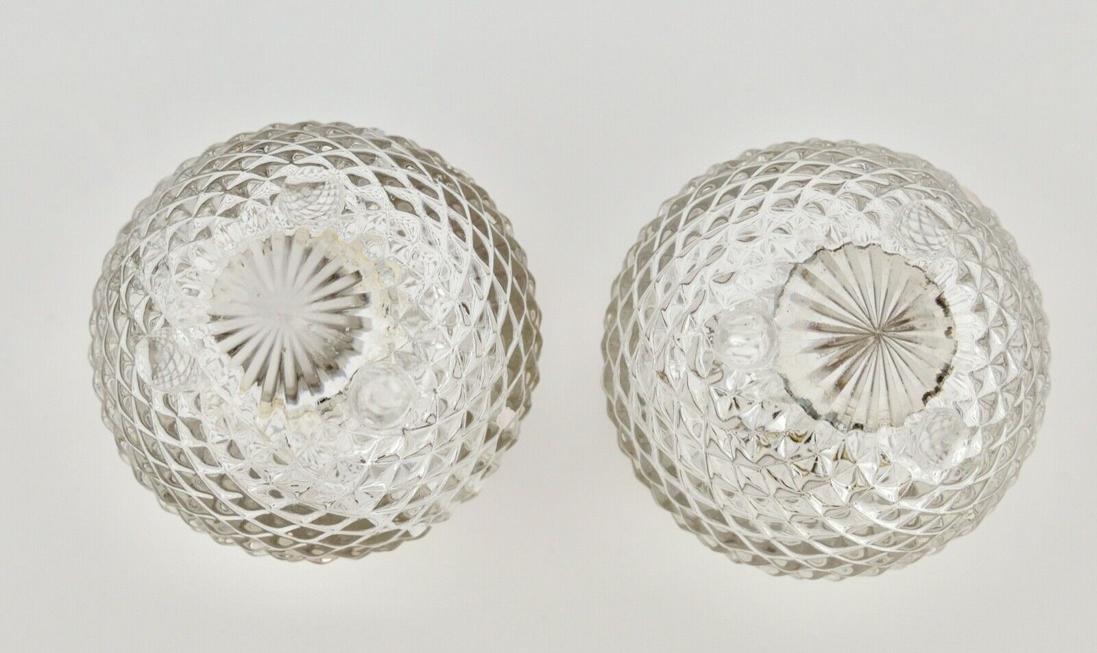 2x Kerzenhalter Gebr. Kühn Ø 4,5 cm Kristall mit 925 Silbermontur - Antikhandel-Stuttgart