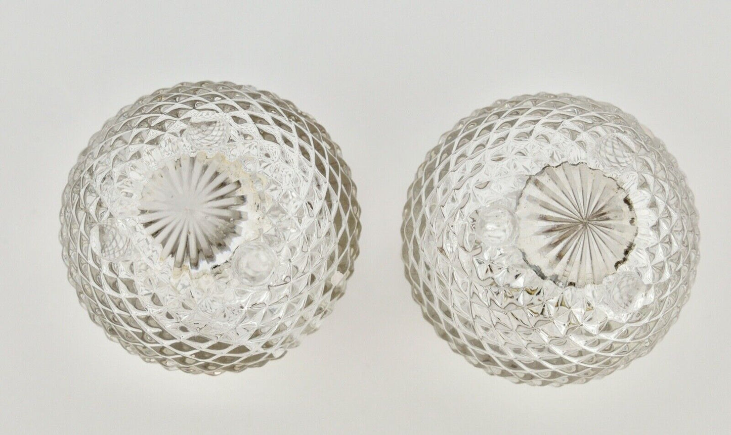 2x Kerzenhalter Gebr. Kühn Ø 4,5 cm Kristall mit 925 Silbermontur - Antikhandel-Stuttgart