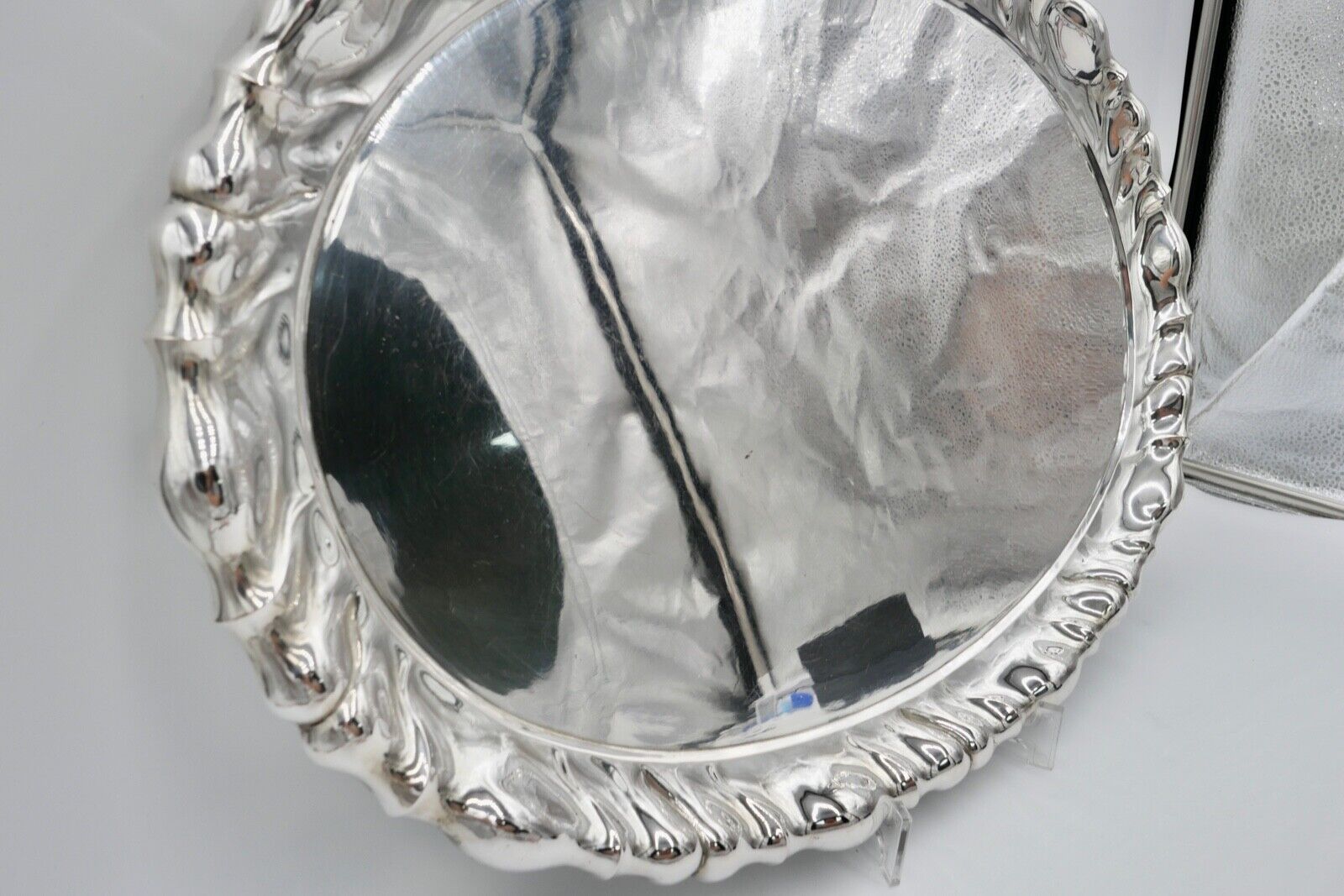 Antik Silbertablett Servierplatte Österreich Ungarn ÖMM 50x37cm 800er Budapest - Antikhandel-Stuttgart