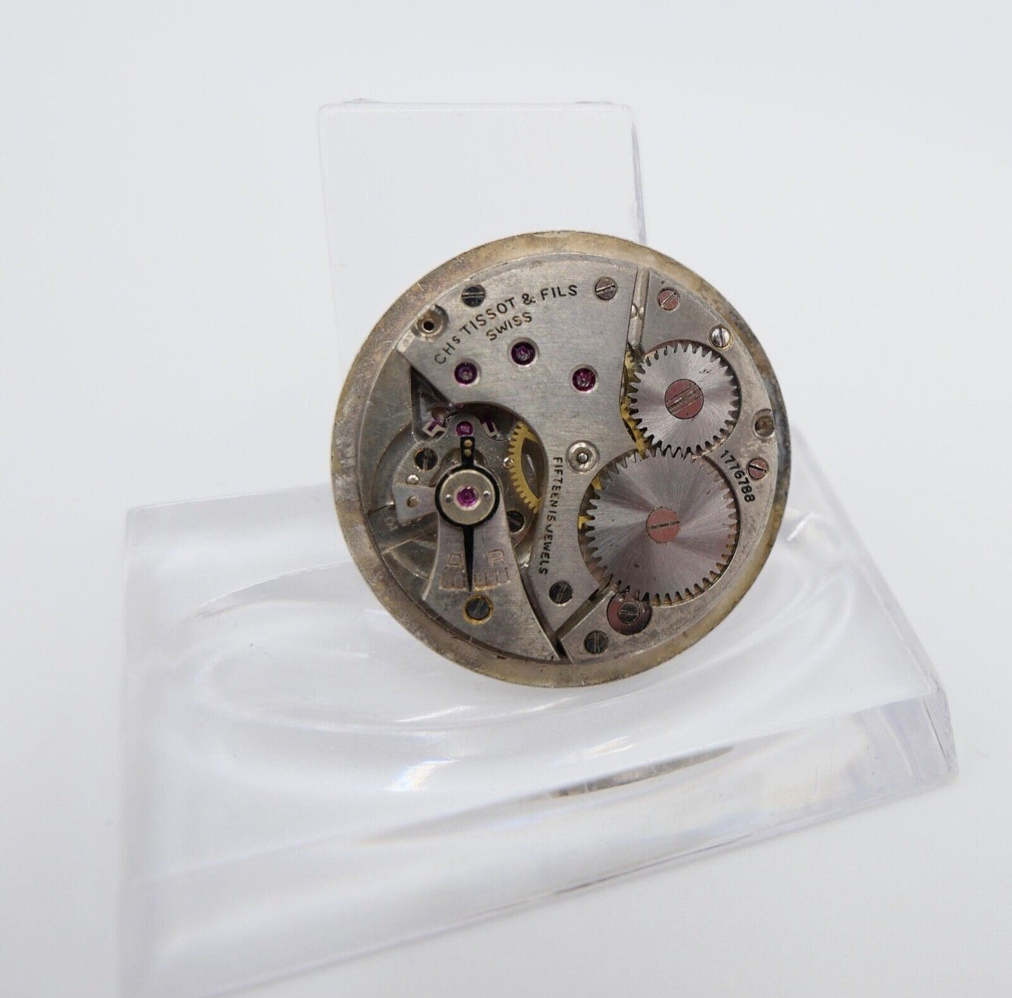 ERSATZTEIL TISSOT & Fils Cal. 27-3 Uhrwerk Ziffernblatt defekt Ersatzteil - Antikhandel-Stuttgart
