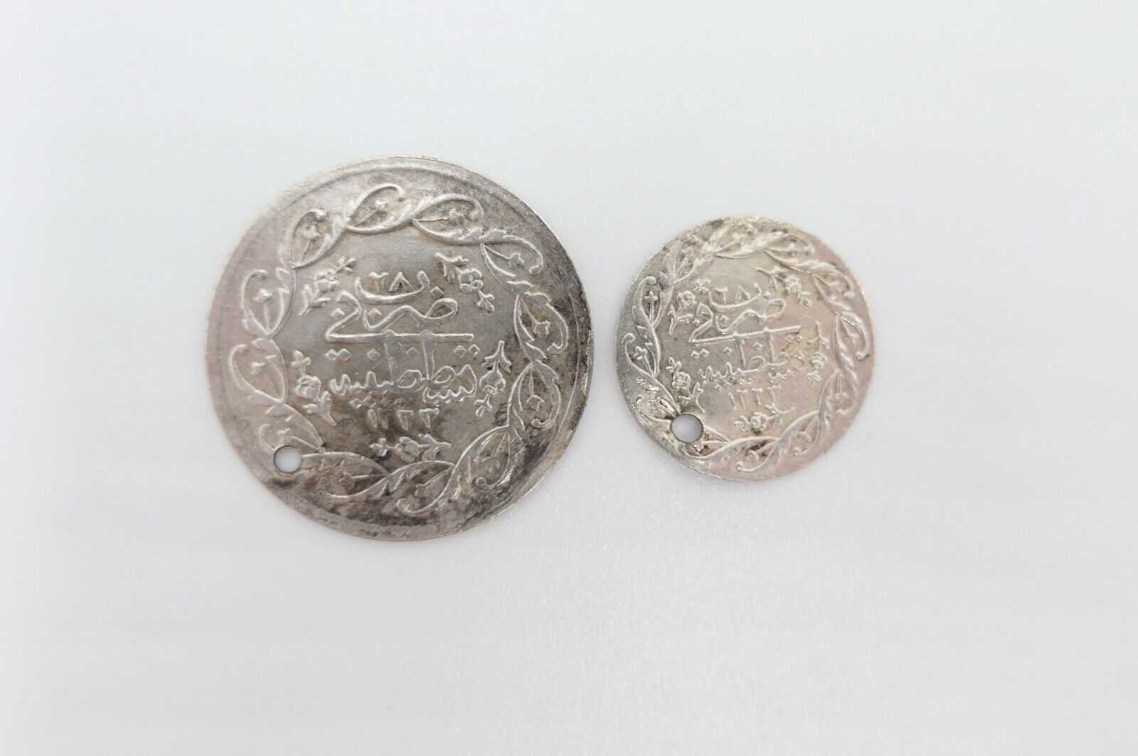2x Belly Money Klimpergeld Bauchtanzgeld aus 1022 und 1222 Osmanisches Reich - Antikhandel-Stuttgart